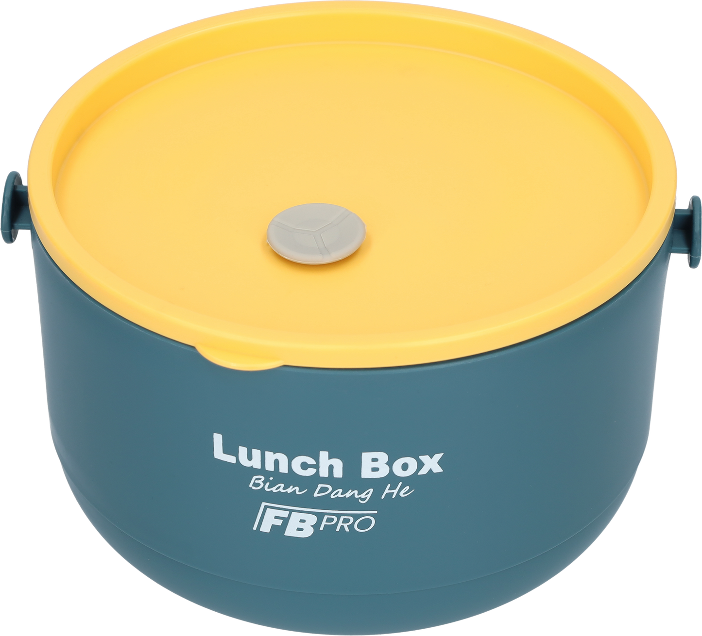Lunchbox - 2-in-1 - Vershouddoos - RVS vershoudbakjes - Blauw/Geel