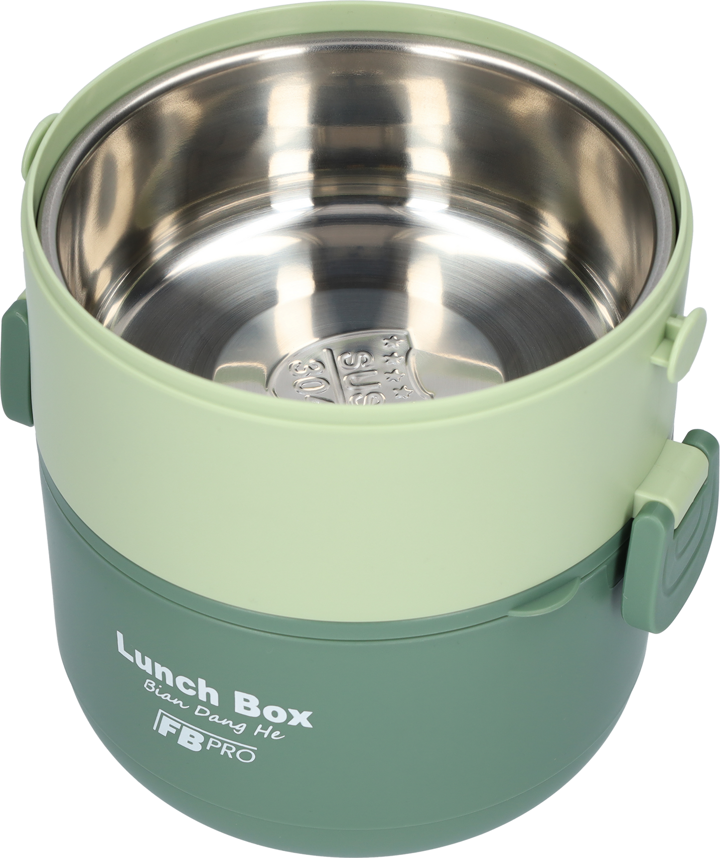 Lunchbox - 2-in-1 - Vershouddoos - RVS vershoudbakjes - Groen