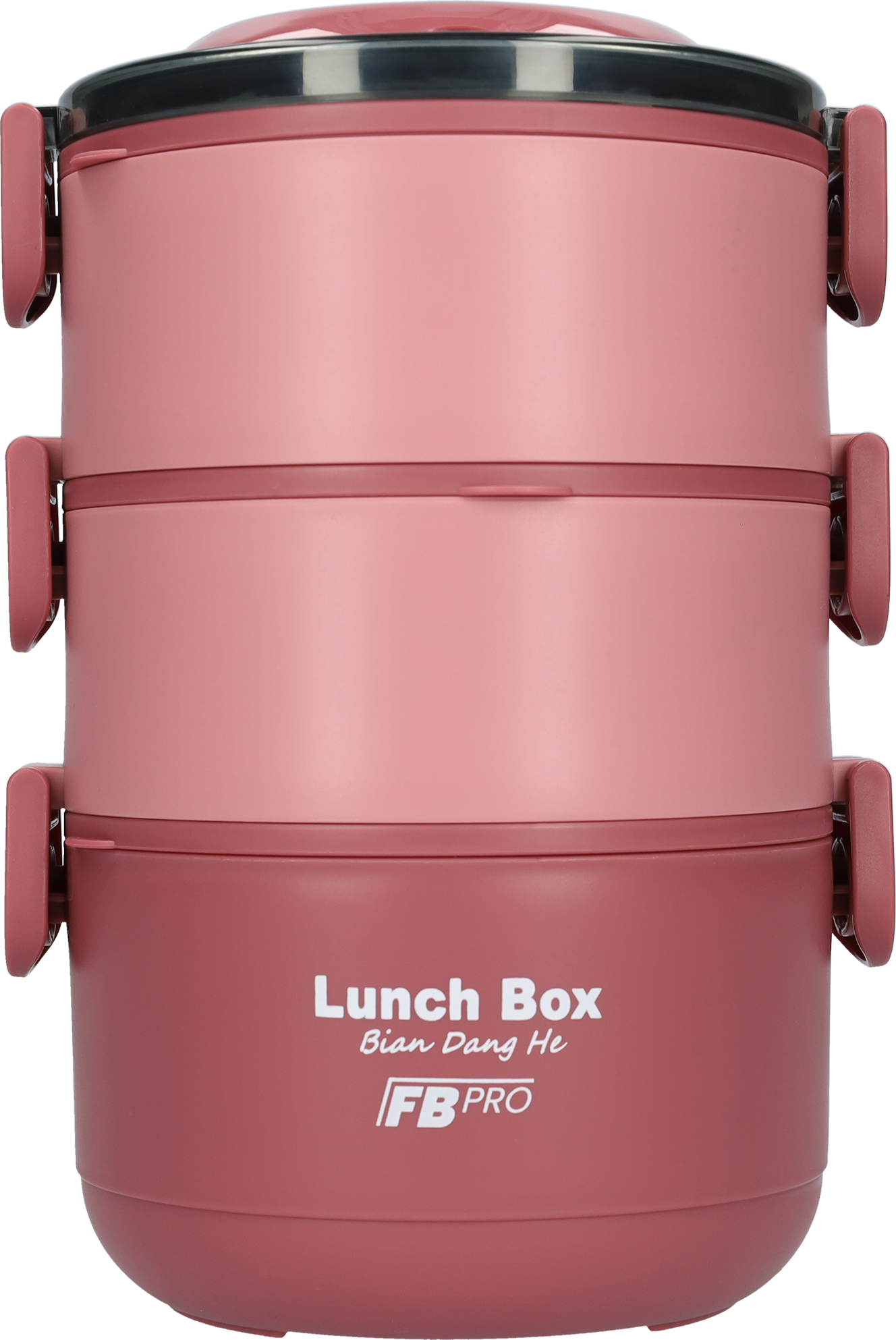 Lunchbox - 3-in-1 - Vershouddoos - RVS vershoudbakjes - Rood