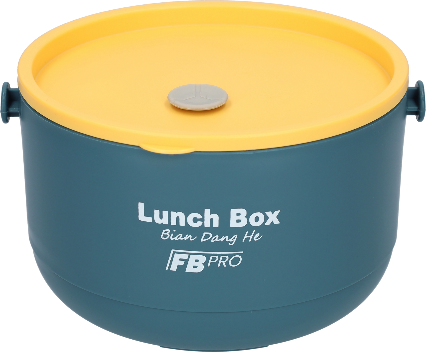 Lunchbox - 3-in-1 - Vershouddoos - RVS vershoudbakjes - Blauw/Geel