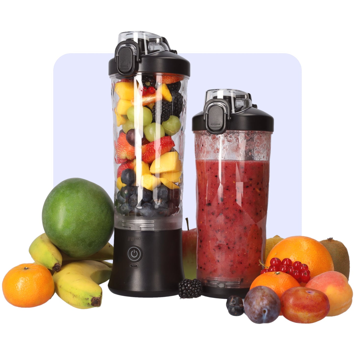 Krachtige Draadloze Blender To Go - Smoothie Maker voor Onderweg - 600ml - Zwart