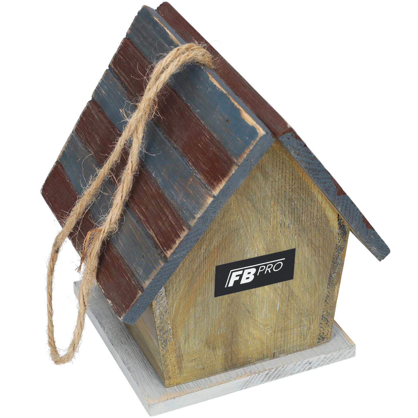 Vogelhuisje van hout - Vogelhuis - Heel leuk huis voor vogels - Decoratie voor in de tuin - Nestkastje voor bijvoorbeeld de koolmees, groenling, pimpelmees of winterkoning - Vogelnest met een leuke bloem ingang!
