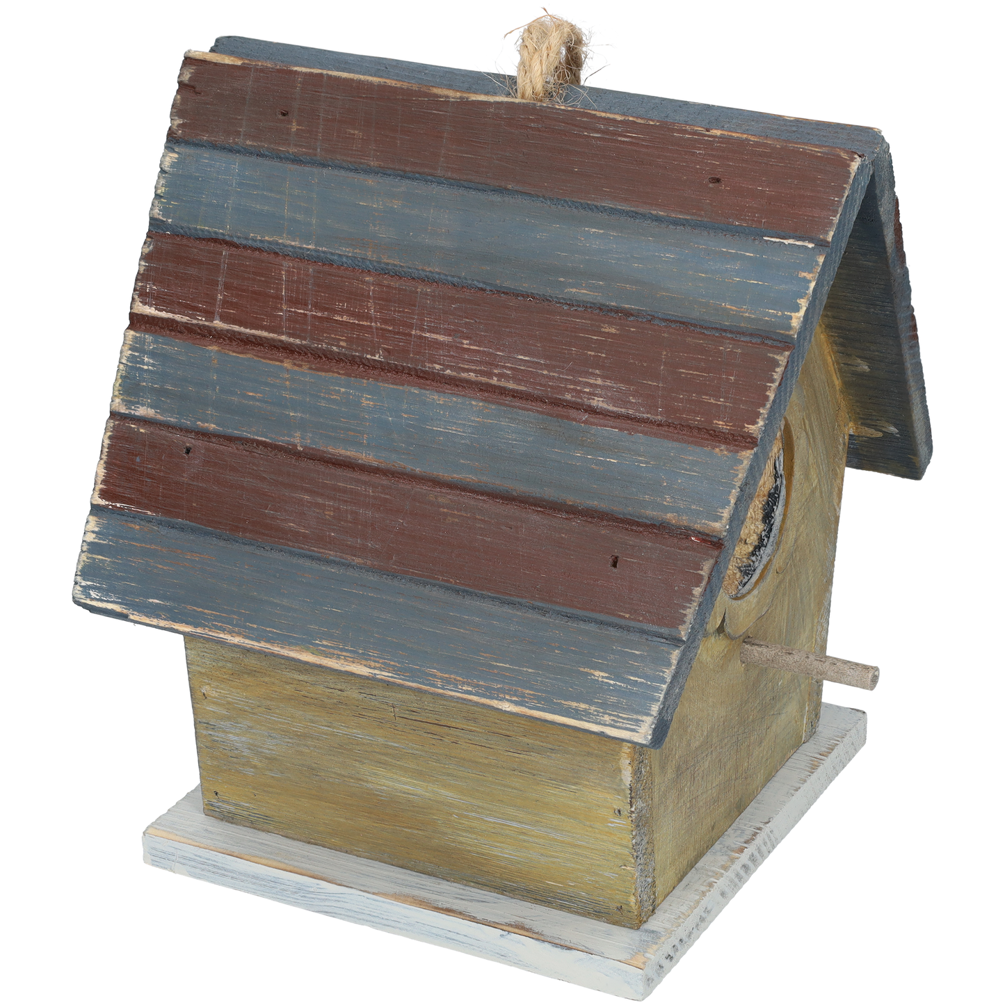 Vogelhuisje van hout - Vogelhuis - Heel leuk huis voor vogels - Decoratie voor in de tuin - Nestkastje voor bijvoorbeeld de koolmees, groenling, pimpelmees of winterkoning - Vogelnest met een leuke bloem ingang!