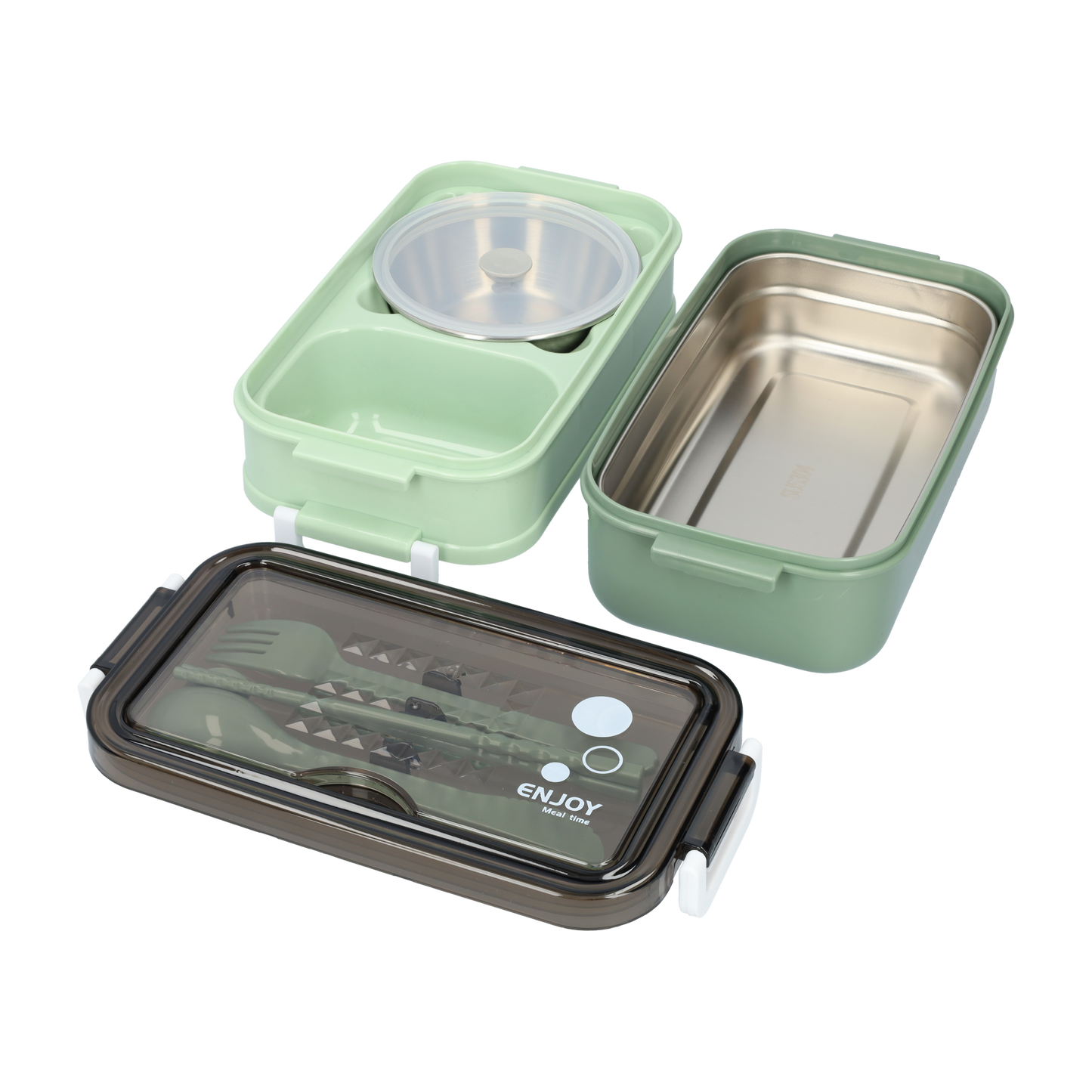 Lunchbox met soepkom Groen - Luxe bentobox - luchtdicht en lekvrij - BPA vrij!