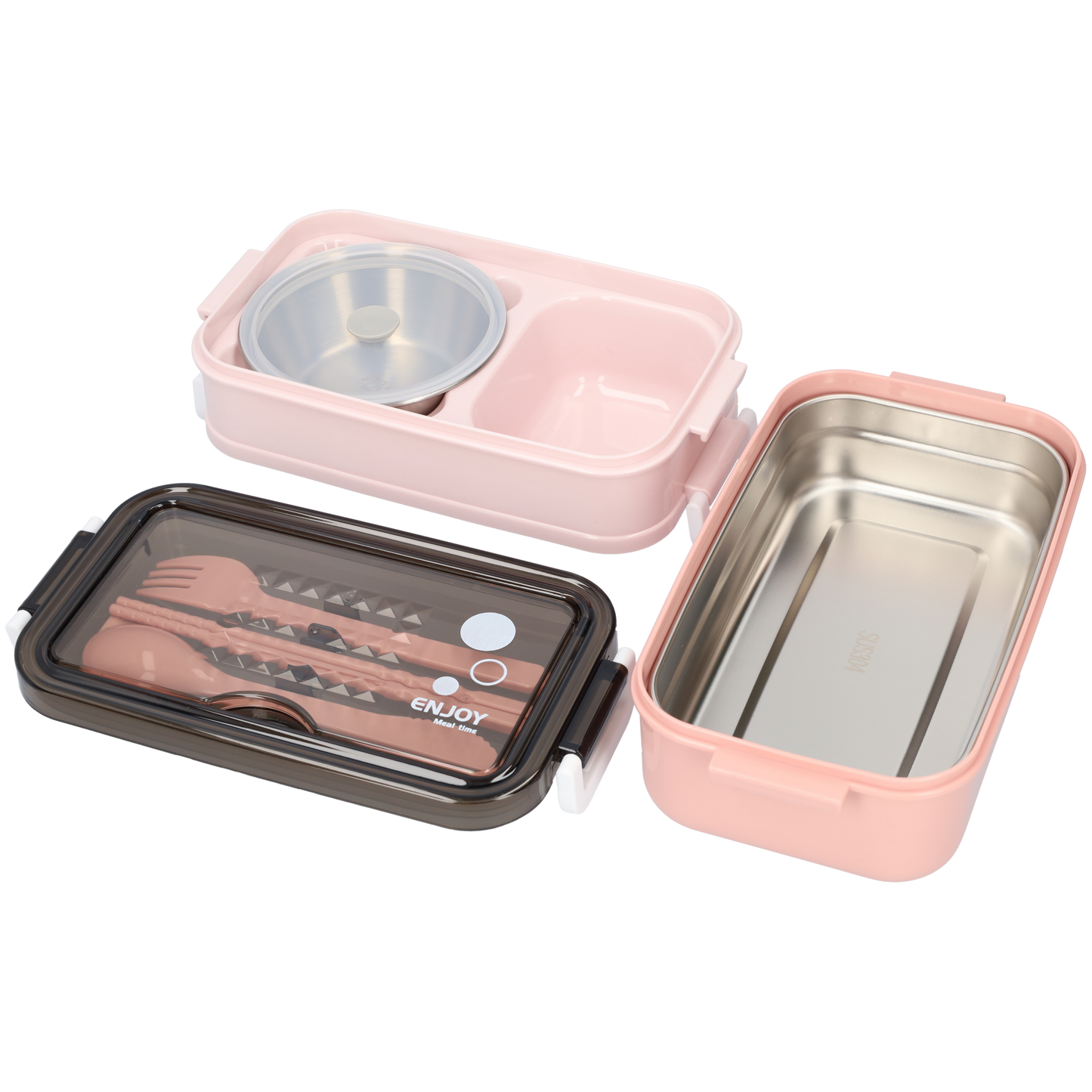 Lunchbox met soepkom Roze - Luxe bentobox - luchtdicht en lekvrij - BPA vrij!