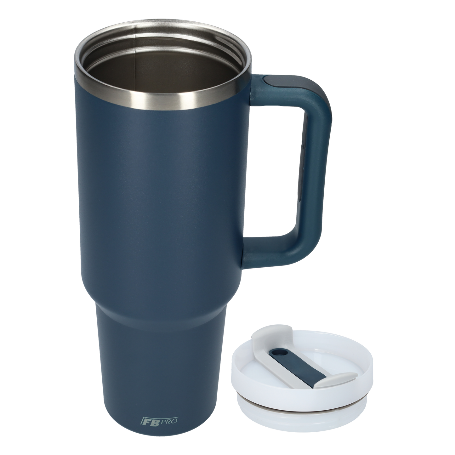 Thermos drinkbeker tumbler 1.2L met handvat en rietje - Thermosbeker - 1200 ML - Donker Blauw