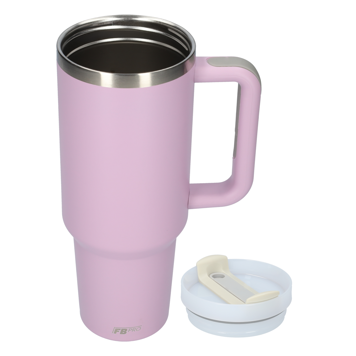 Thermos drinkbeker tumbler 1.2L met handvat en rietje - Thermosbeker - 1200 ML - Paars