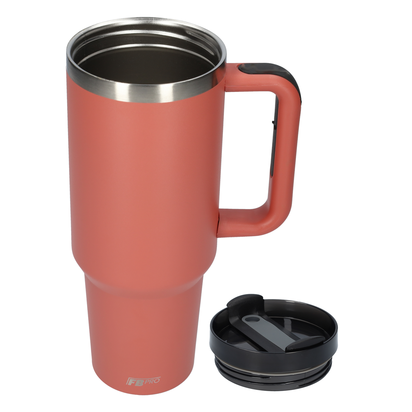 Thermos drinkbeker tumbler 1.2L met handvat en rietje - Thermosbeker - 1200 ML - Rood