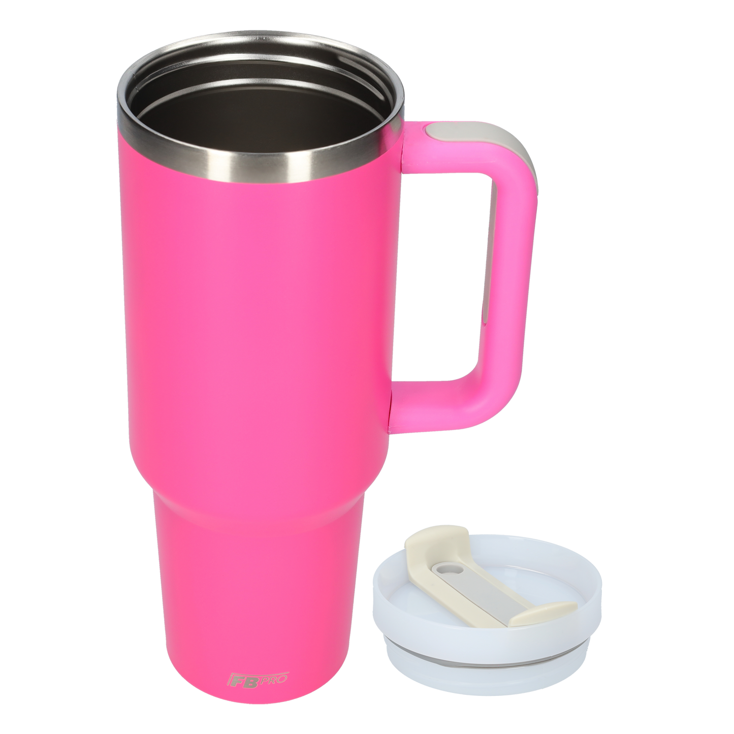 Thermos drinkbeker tumbler 1.2L met handvat en rietje - Thermosbeker - 1200 ML - Roze