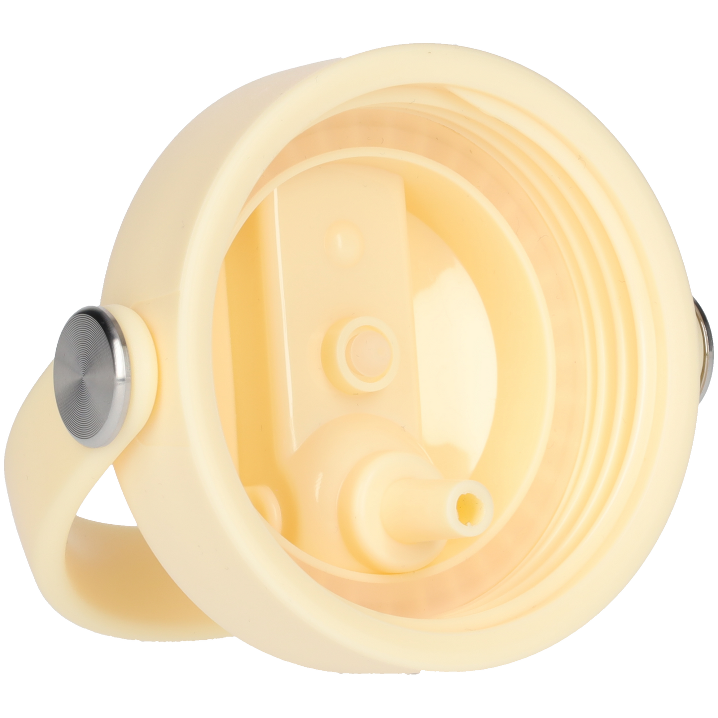 Thermos waterfles 1 liter - Isolerende Waterfles met Draaibare Drinktuit - Cream White