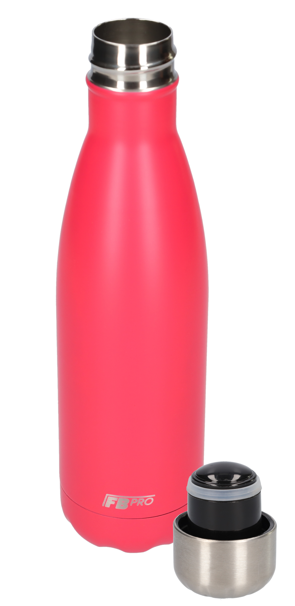 FBFS1, Thermosfles, Drinkfles, Waterfles - Dubbelwandig - 500ml - Hot Pink - Mat Roze