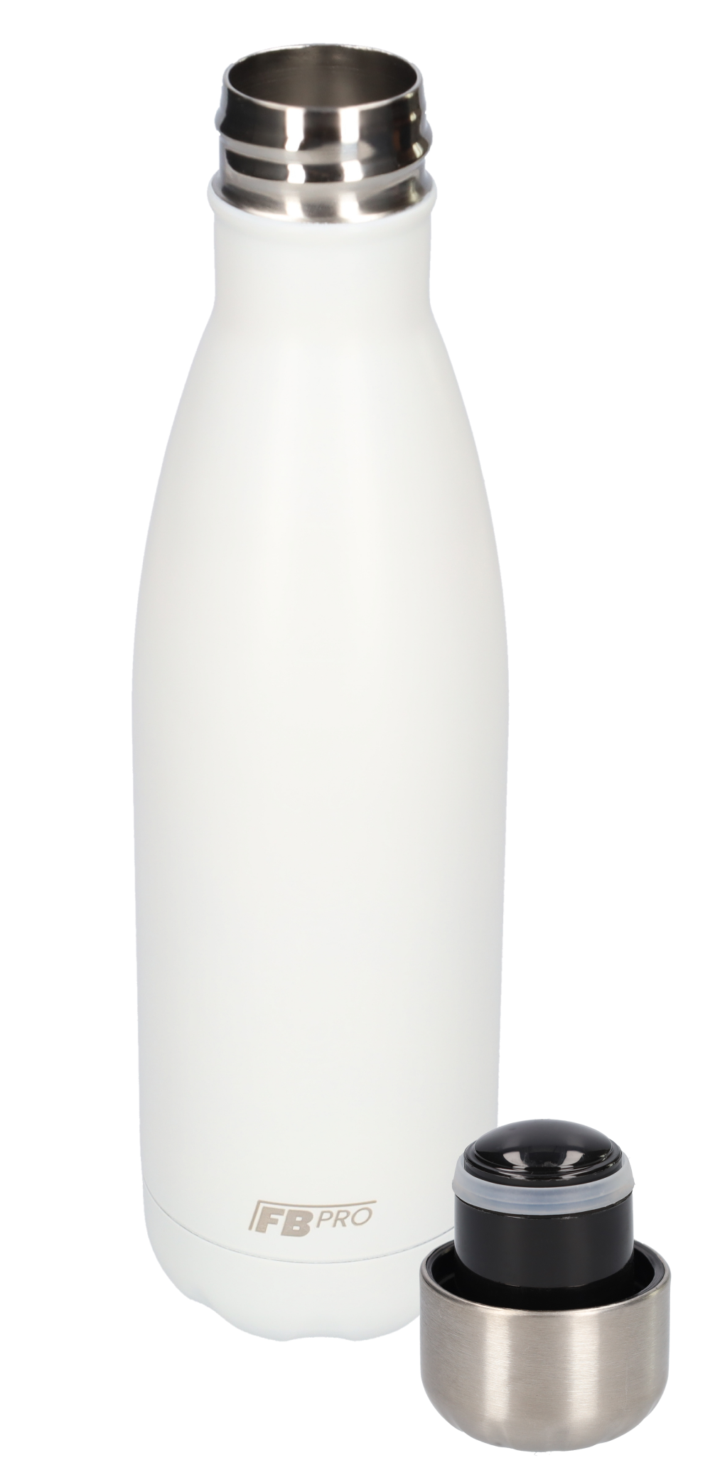 FBFS9, Thermosfles, Drinkfles, Waterfles - Dubbelwandig - 500ml - Matte White - Mat Wit