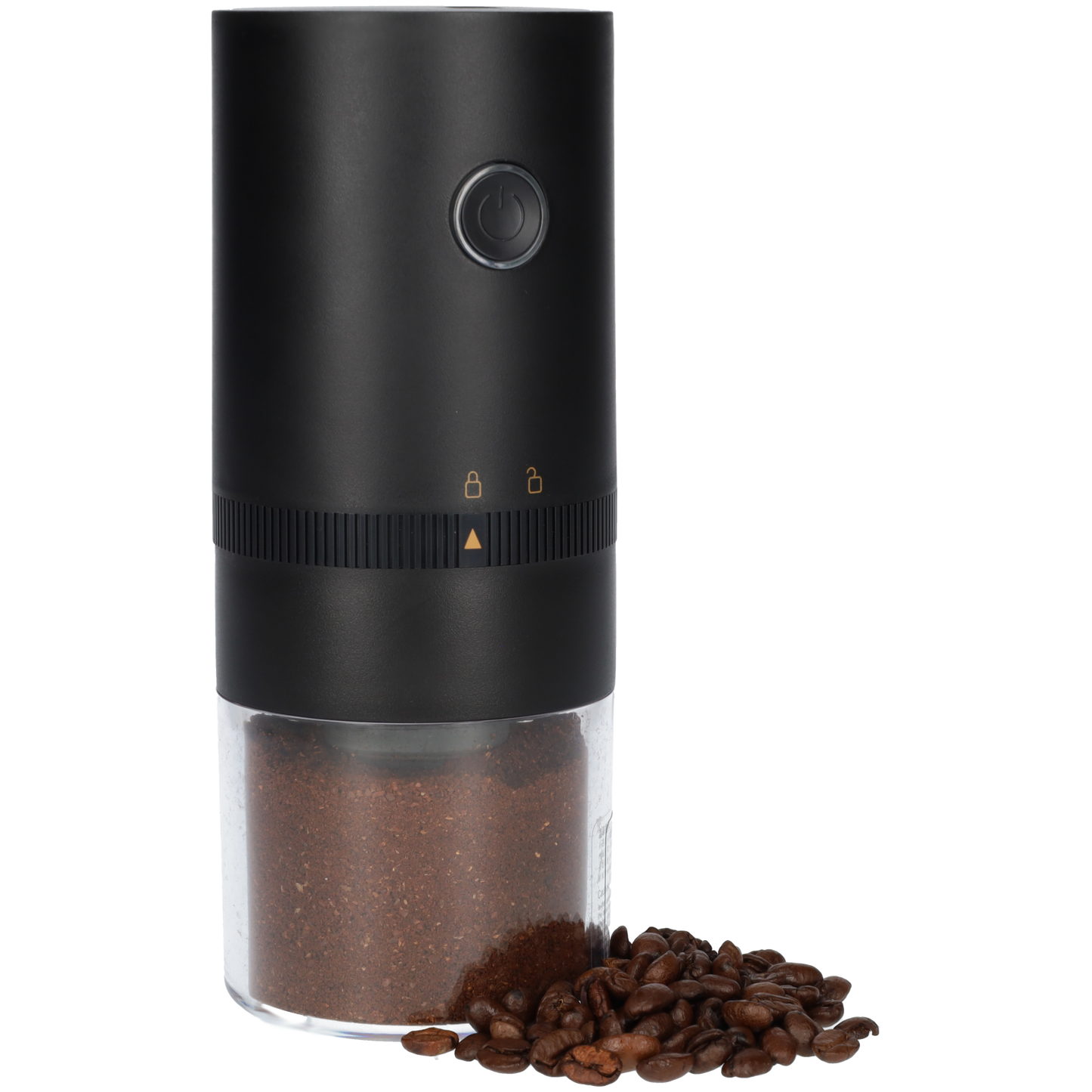 Zwarte elektrische koffiemolen - RVS - 13 Watt - Zwart