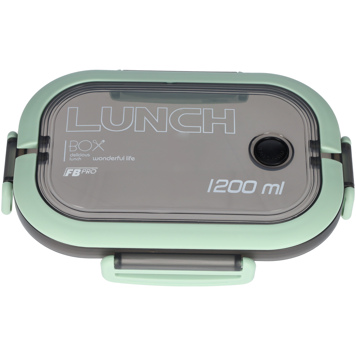 Lunchbox - Luxe bentobox - 3 vakjes - Lepel en vork inbegrepen - Ook te gebruiken als broodtrommel - Luchtdicht en lekvrij - 1200 ml - Groen
