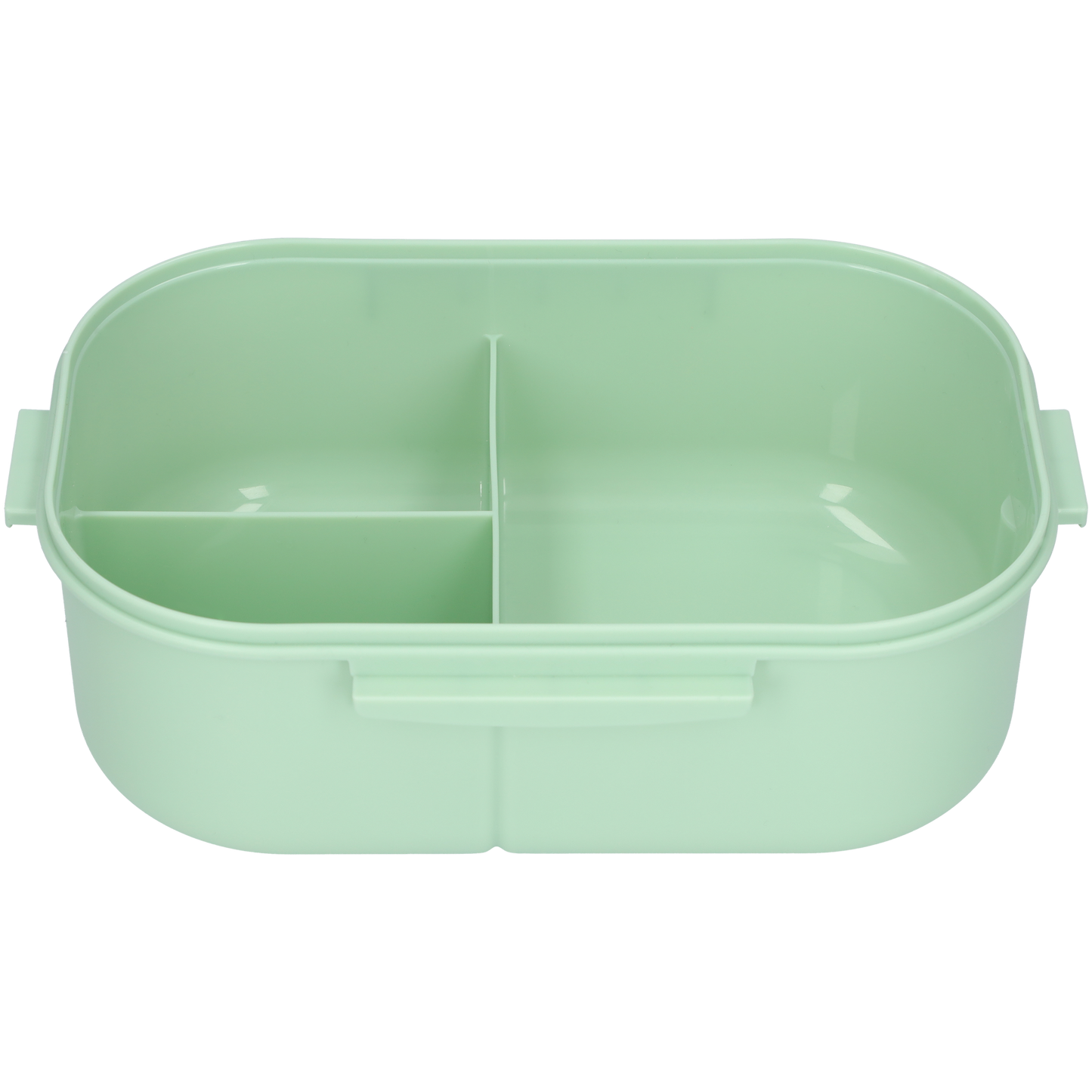 Lunchbox - Luxe bentobox - 3 vakjes - Lepel en vork inbegrepen - Ook te gebruiken als broodtrommel - Luchtdicht en lekvrij - 1200 ml - Groen
