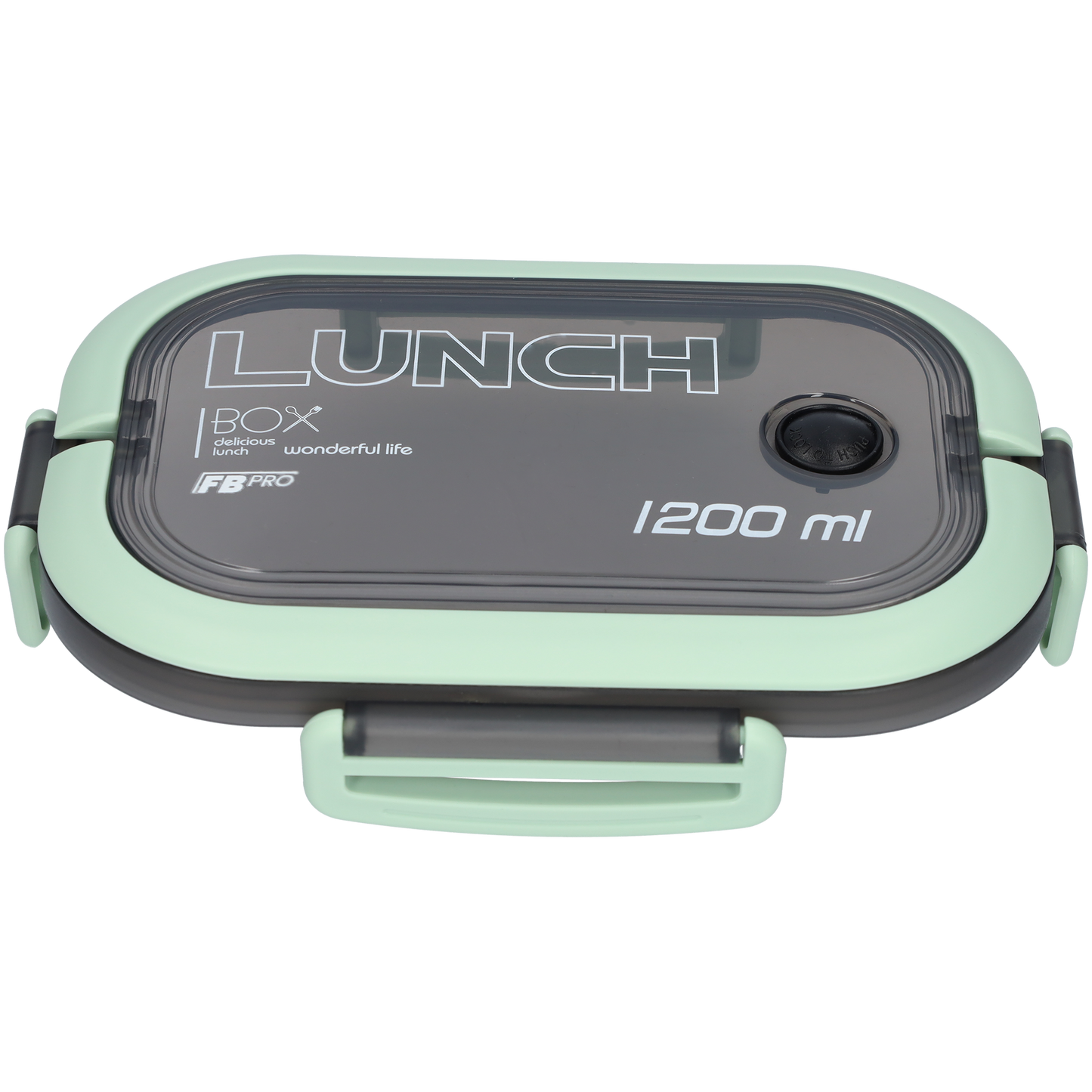 Lunchbox - Luxe bentobox - 3 vakjes - Lepel en vork inbegrepen - Ook te gebruiken als broodtrommel - Luchtdicht en lekvrij - 1200 ml - Groen