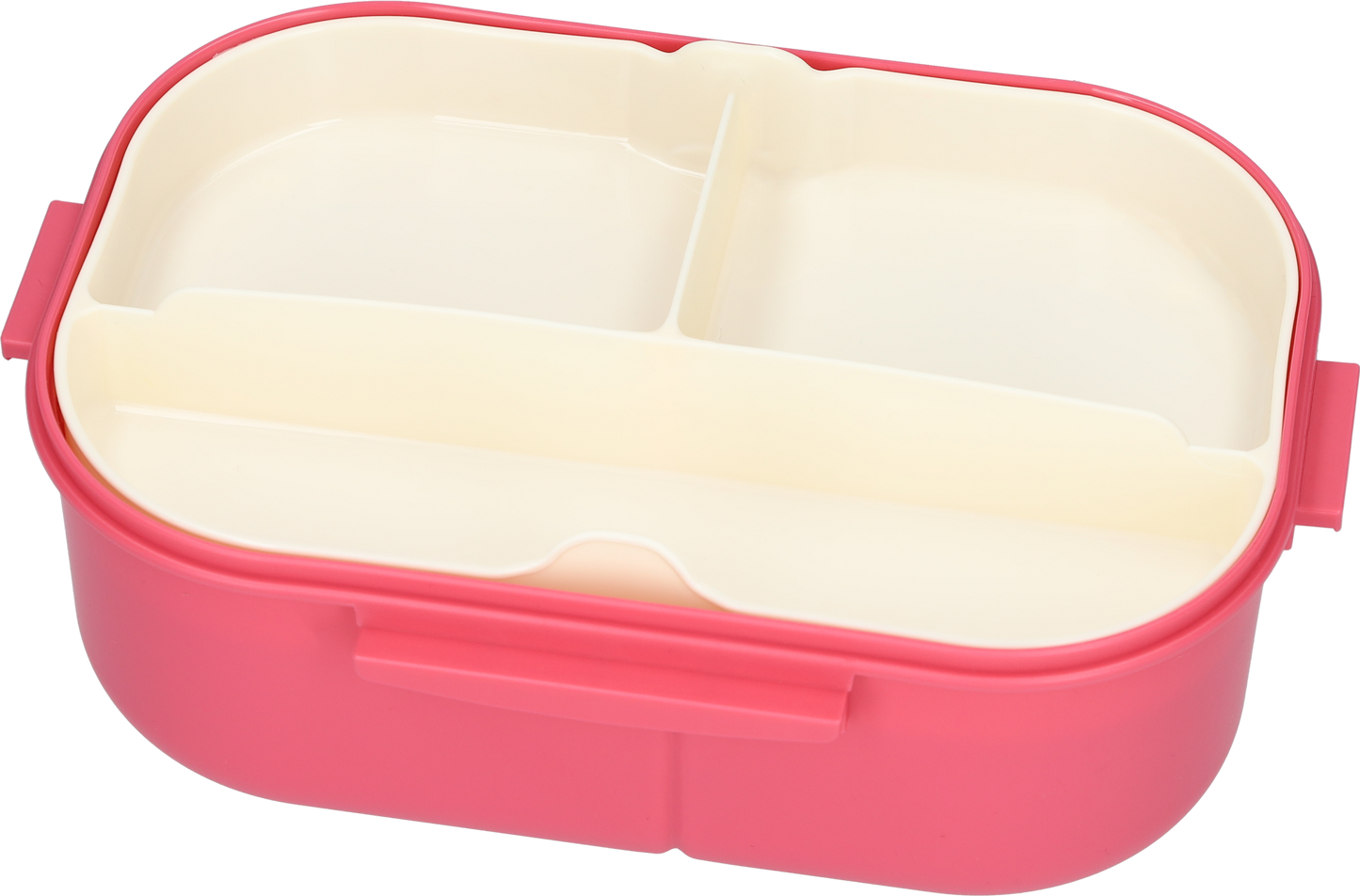 Lunchbox - Luxe bentobox - 3 vakjes - Lepel en vork inbegrepen - Ook te gebruiken als broodtrommel - Luchtdicht en lekvrij - 1200 ml - Roze