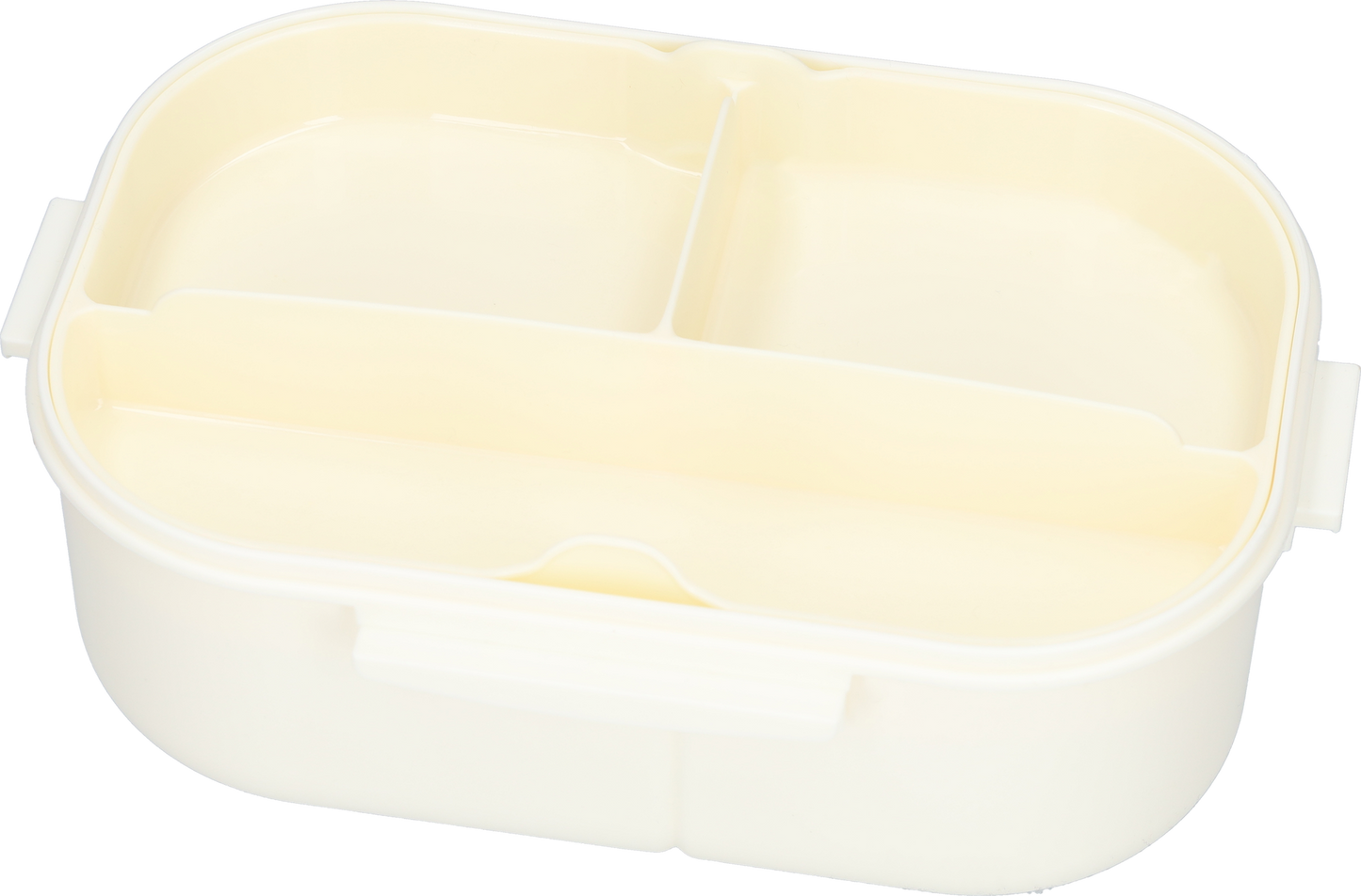 Lunchbox - Luxe bentobox - 3 vakjes - Lepel en vork inbegrepen - Ook te gebruiken als broodtrommel - Luchtdicht en lekvrij - 1200 ml - Wit