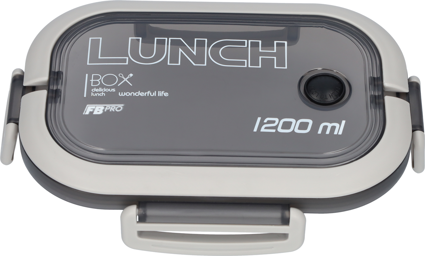 Lunchbox - Luxe bentobox - 3 vakjes - Lepel en vork inbegrepen - Ook te gebruiken als broodtrommel - Luchtdicht en lekvrij - 1200 ml - Wit