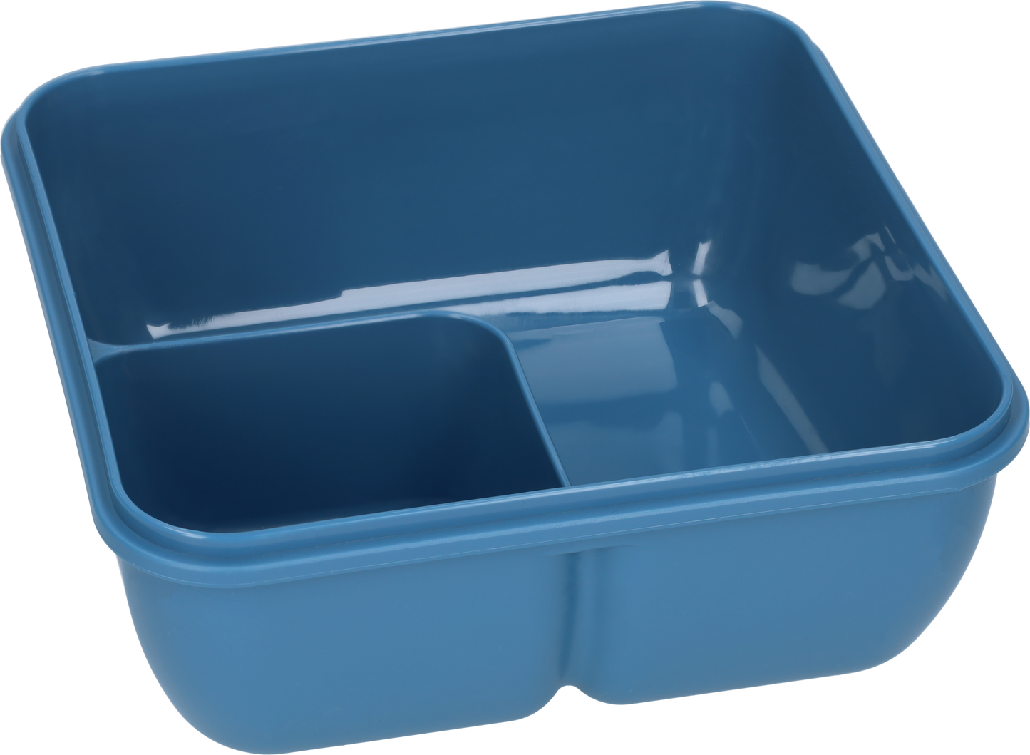 Vierkante lunchbox - 1100ml - Blauw - Geel