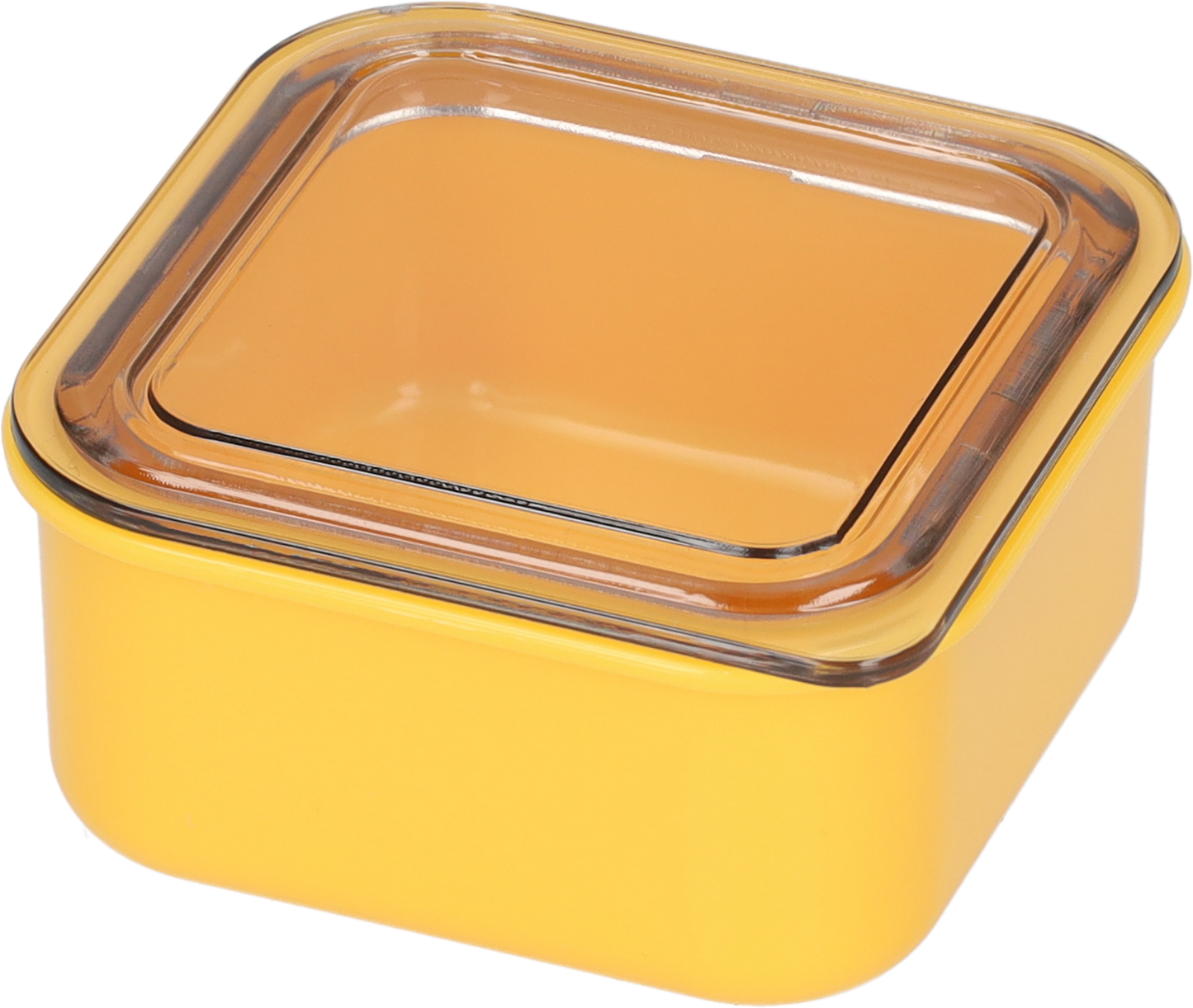 Vierkante lunchbox - 1100ml - Blauw - Geel