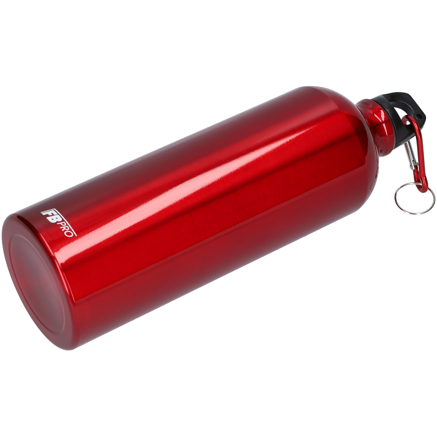 Aluminium drinkfles met o-dop - Waterfles - 1L - Met handige karabijnhaak - Modern design - Ro