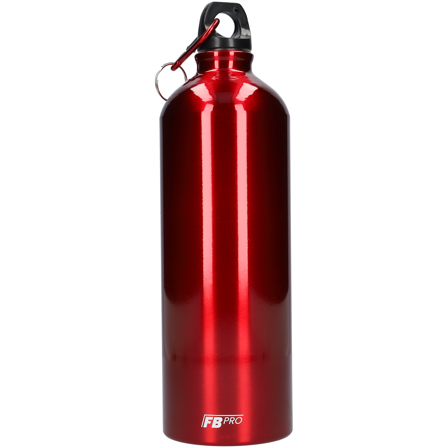 Aluminium drinkfles met o-dop - Waterfles - 1L - Met handige karabijnhaak - Modern design - Ro