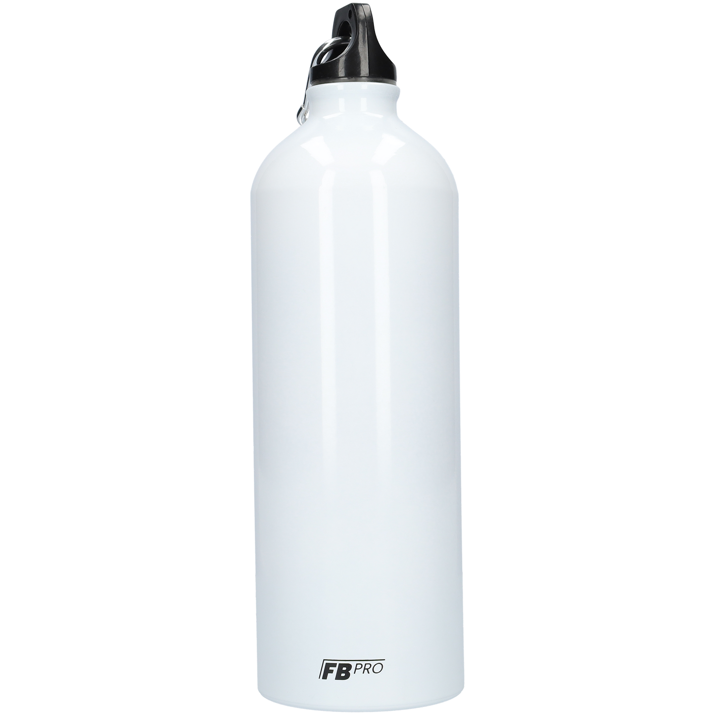 Aluminium drinkfles met o-dop - Waterfles - 1L - Met handige karabijnhaak - Modern design - W