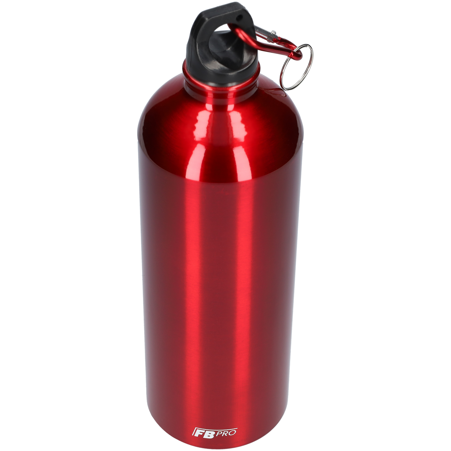 Aluminium drinkfles met o-dop - Waterfles - 1L - Met handige karabijnhaak - Modern design - Ro