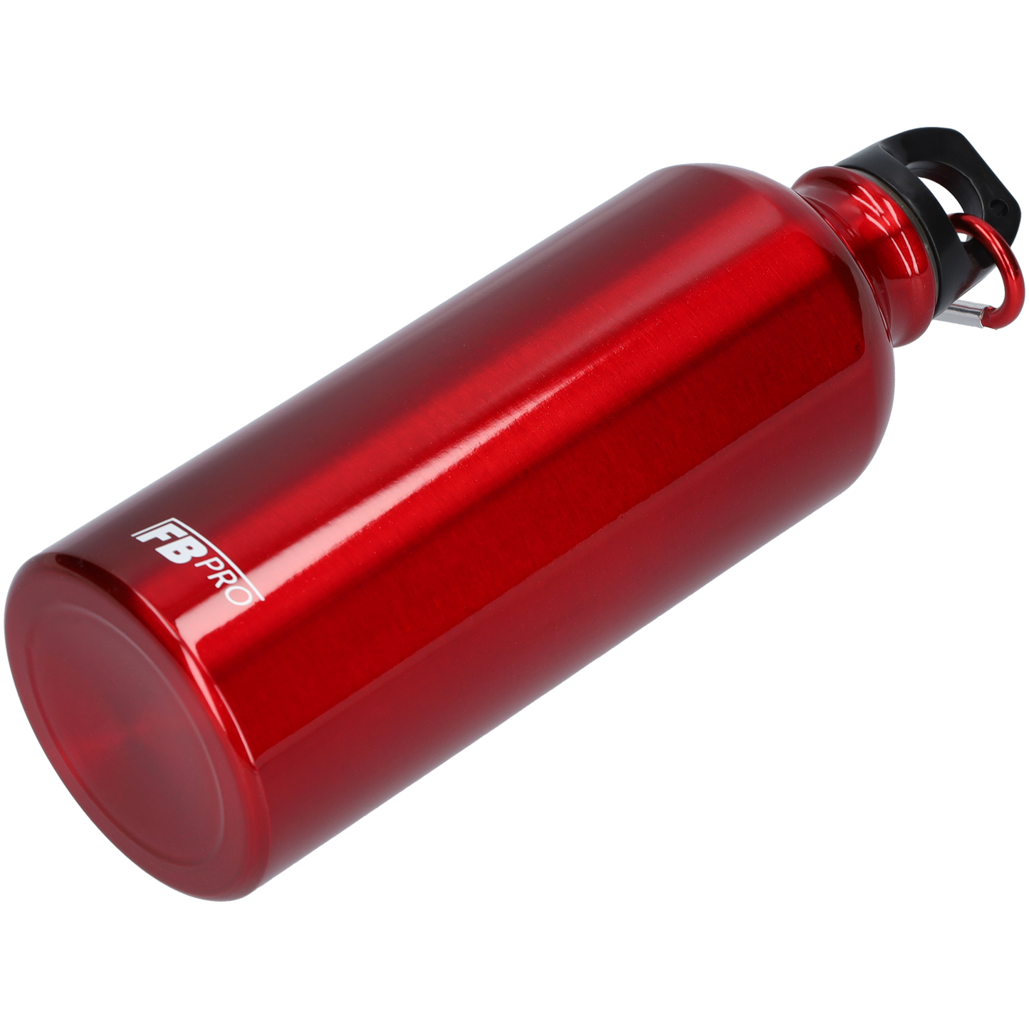 Aluminium drinkfles met o-dop - Waterfles - 500 ml - Met handige karabijnhaak - Modern design - Rood
