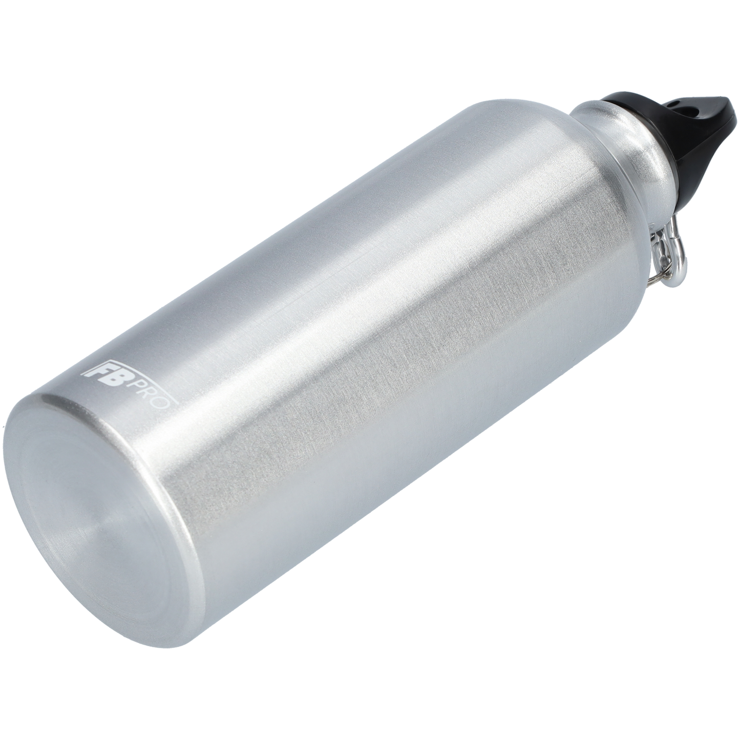 Aluminium drinkfles met o-dop - Waterfles - 500 ml - Met handige karabijnhaak - Modern design - Zilver