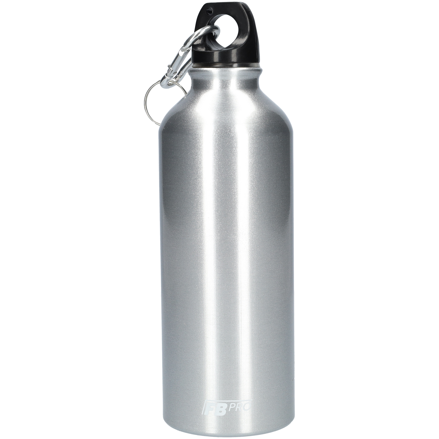 Aluminium drinkfles met o-dop - Waterfles - 500 ml - Met handige karabijnhaak - Modern design - Zilver