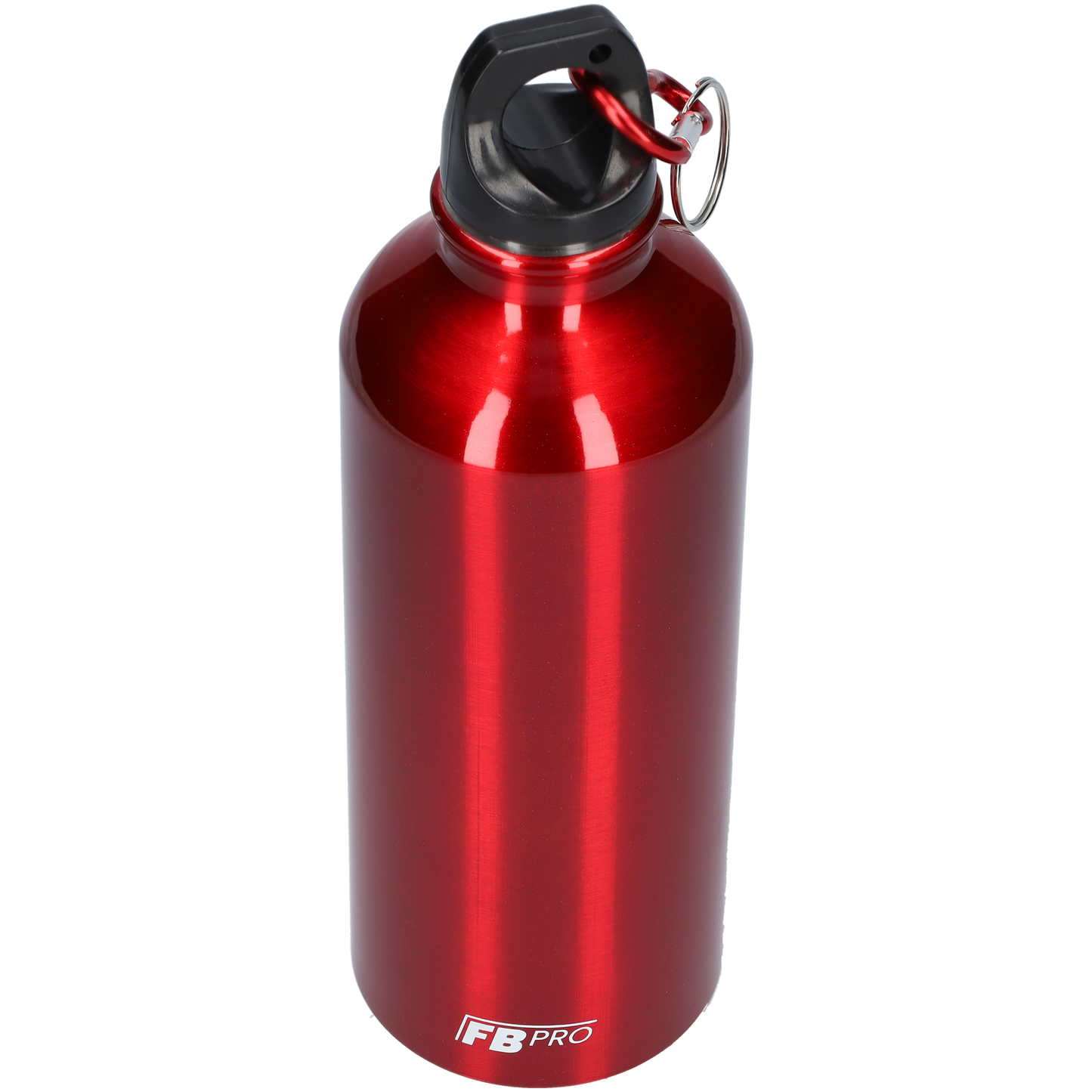 Aluminium drinkfles met o-dop - Waterfles - 500 ml - Met handige karabijnhaak - Modern design - Rood