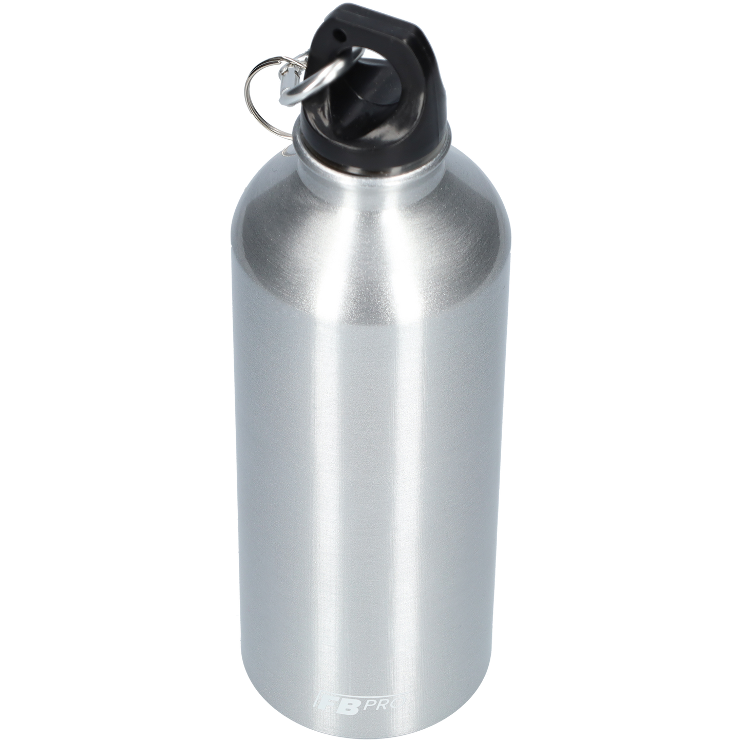 Aluminium drinkfles met o-dop - Waterfles - 500 ml - Met handige karabijnhaak - Modern design - Zilver