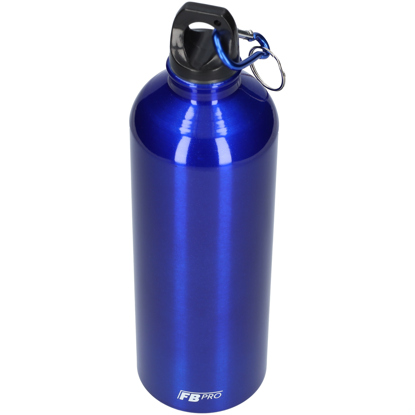 Aluminium drinkfles met o-dop - Waterfles - 750 ml - Met handige karabijnhaak - Modern design - Blauw