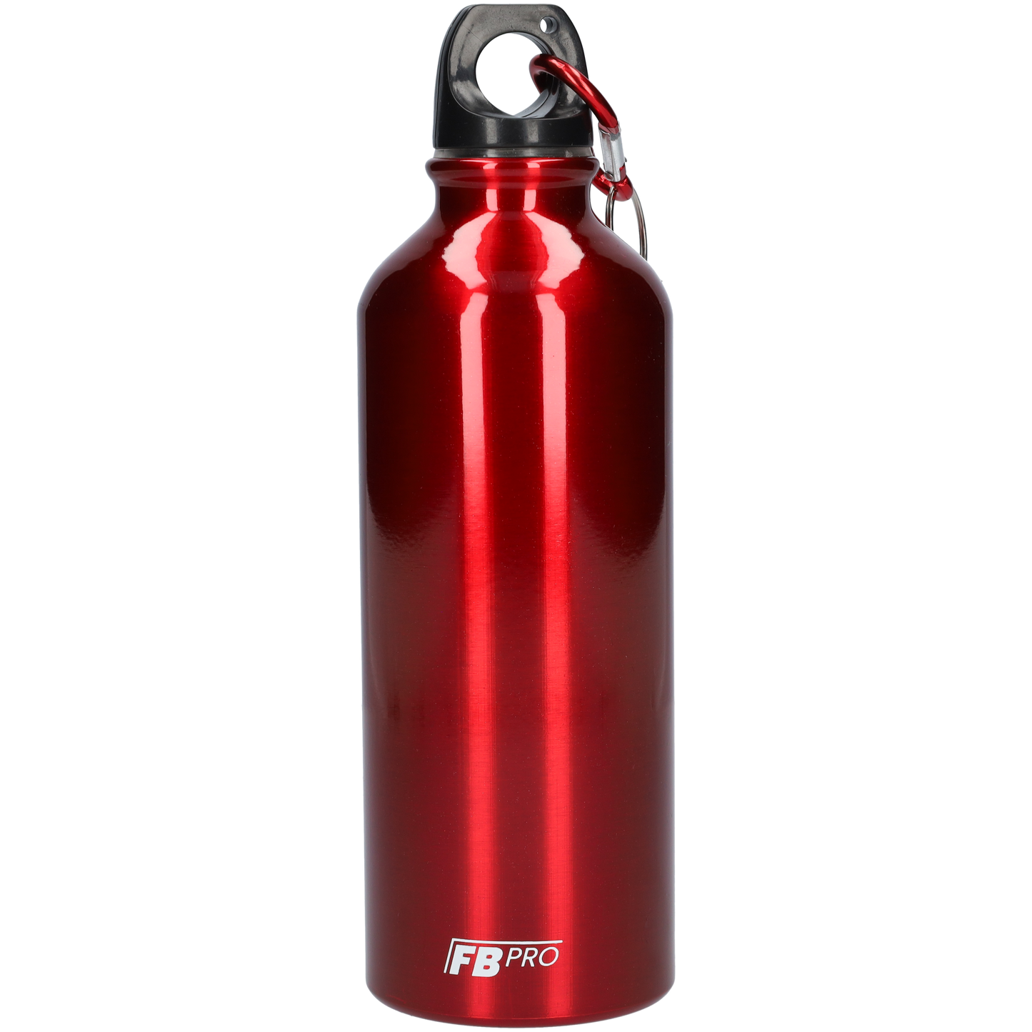 Aluminium drinkfles met o-dop - Waterfles - 500 ml - Met handige karabijnhaak - Modern design - Rood