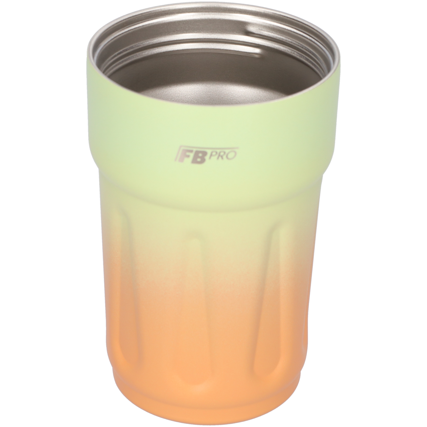 RVS Thermosfles - Dubbelwandig - Heeft LED gradenmeter - Groen / Oranje