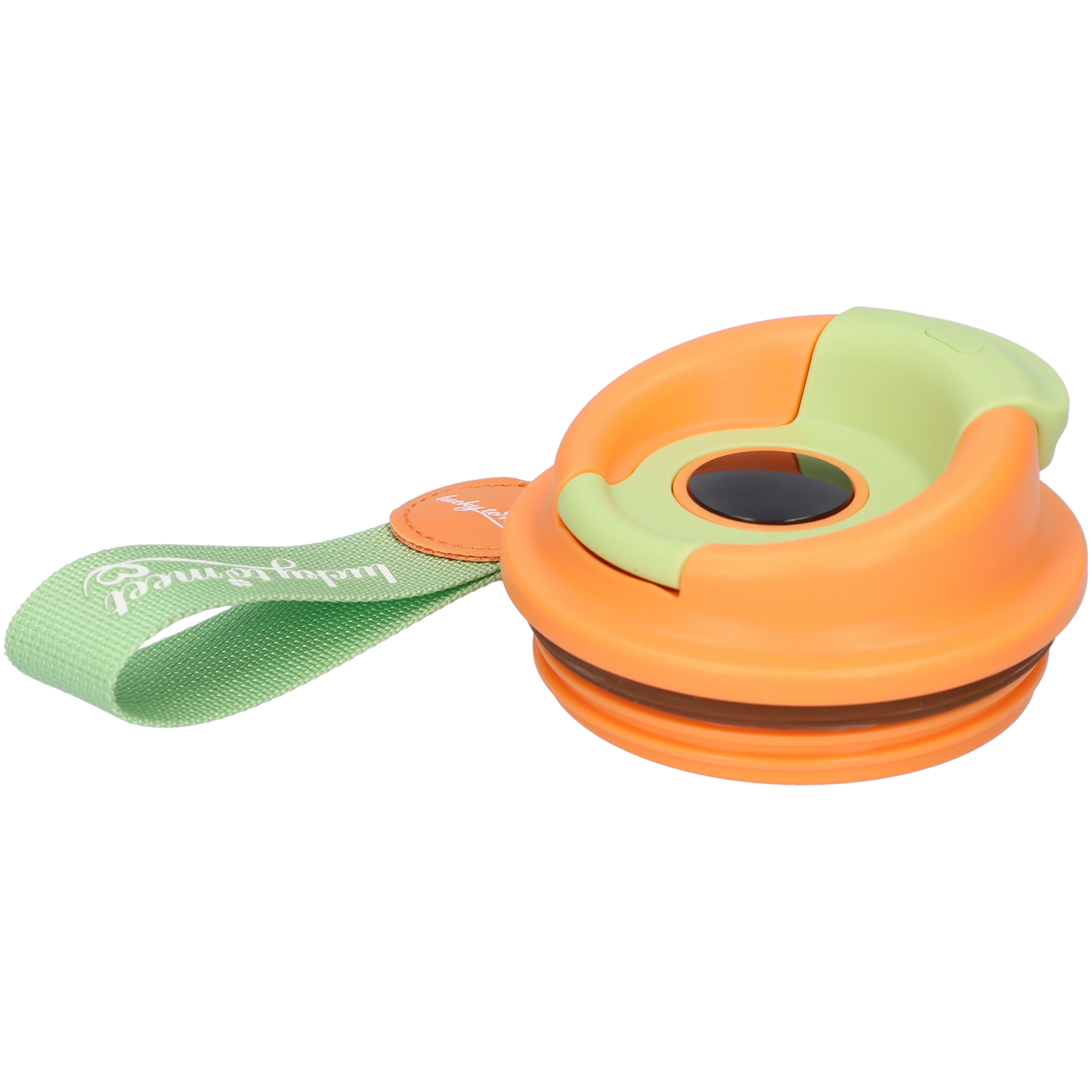 RVS Thermosfles - Dubbelwandig - Heeft LED gradenmeter - Groen / Oranje