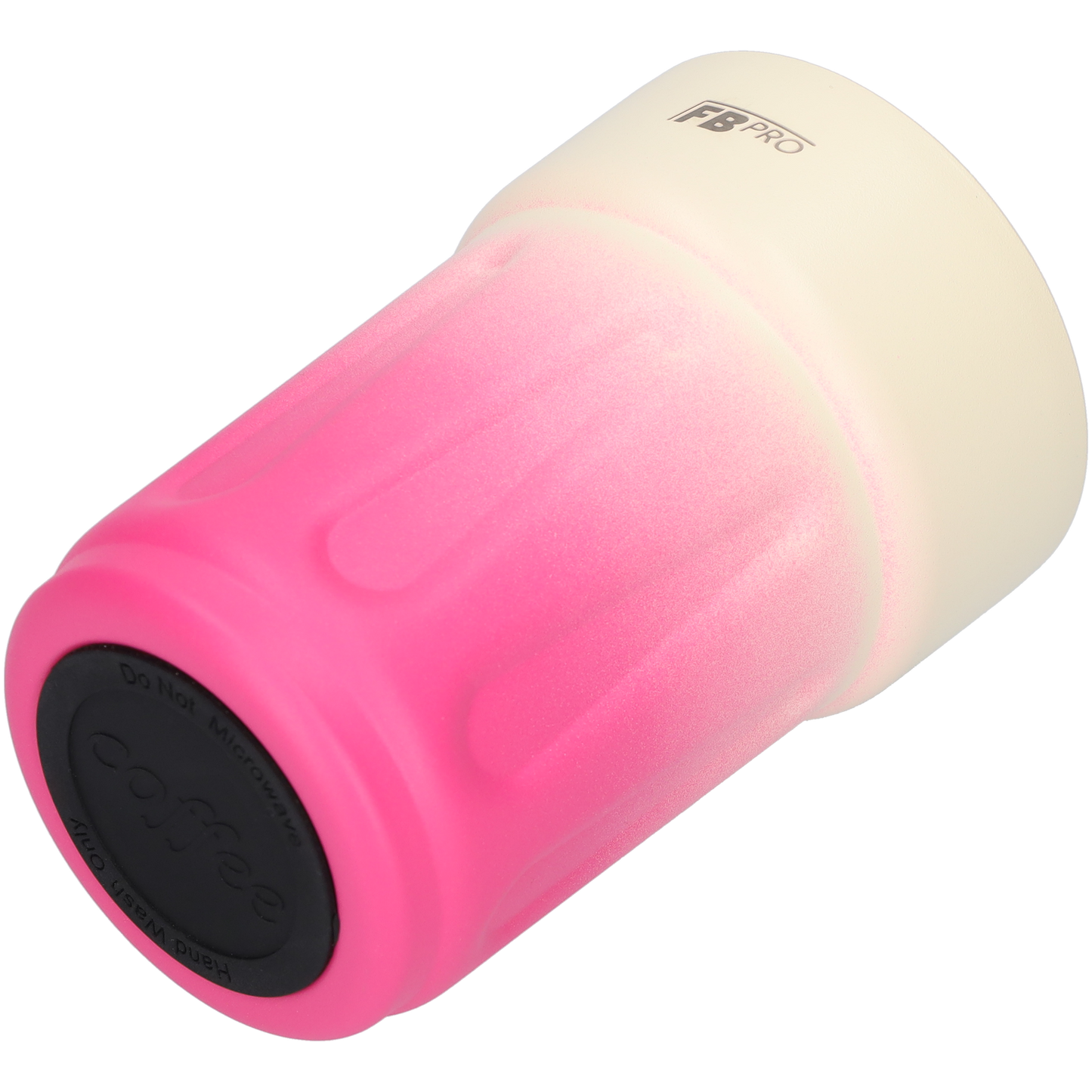 RVS Thermosfles - Dubbelwandig - Heeft LED gradenmeter - Roze / Wit