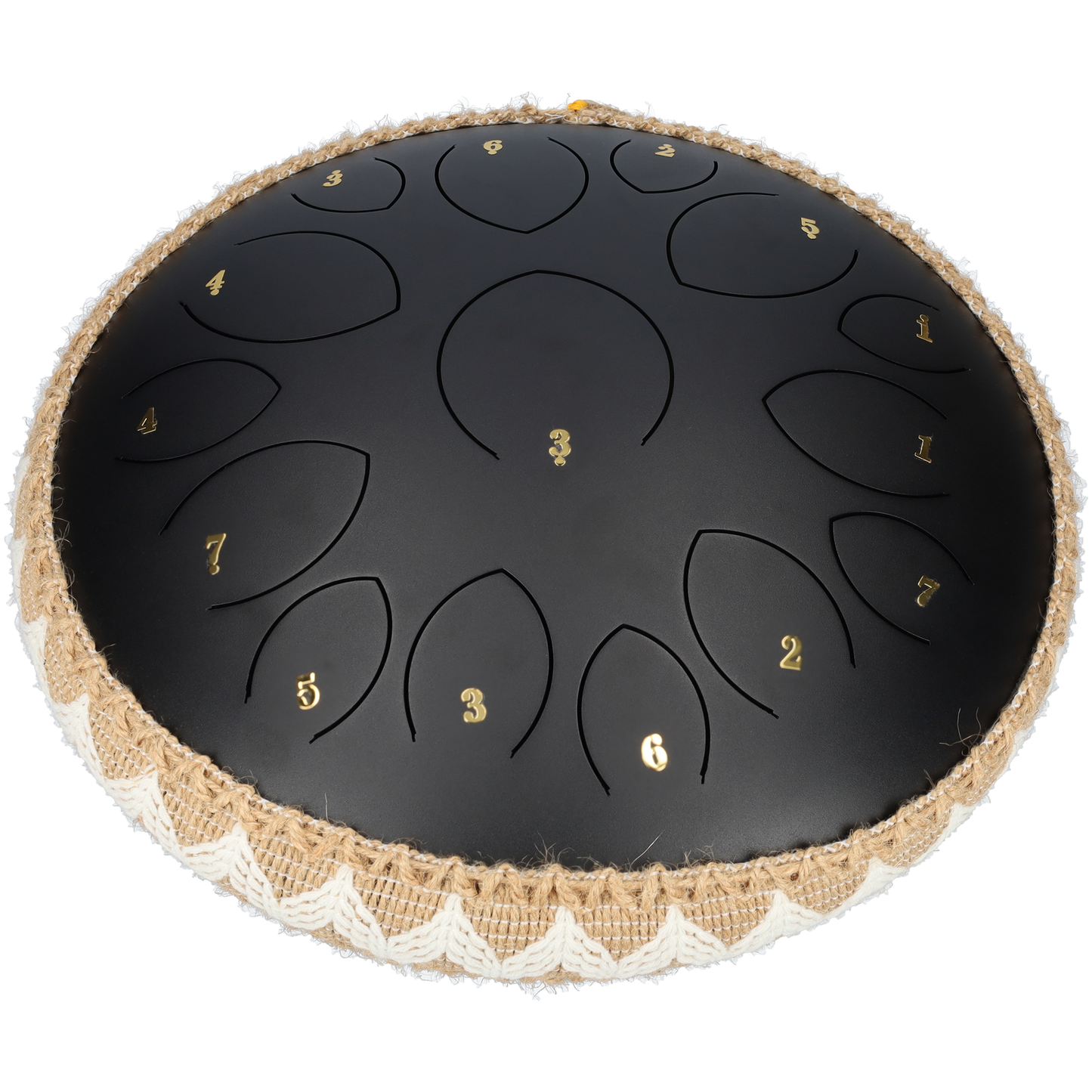 Handpan 14 inch - handpan drum - Groot formaat - Met draagtas - Rugzak - Met drumsticks - Zwart