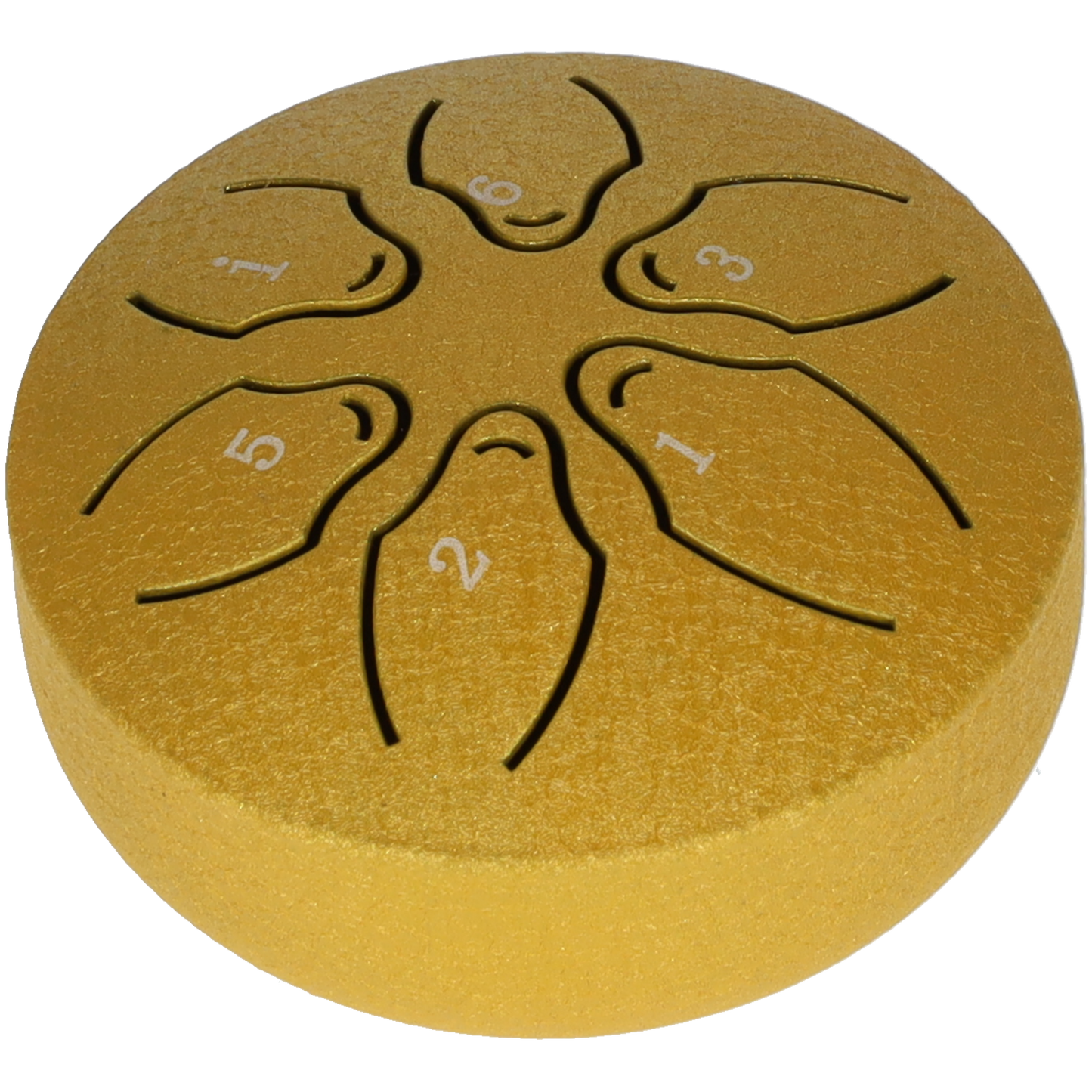 Handpan, Klankschaal - Handpan Drum, Regen Drum - Met Drumstick - Geel - 3 Inch
