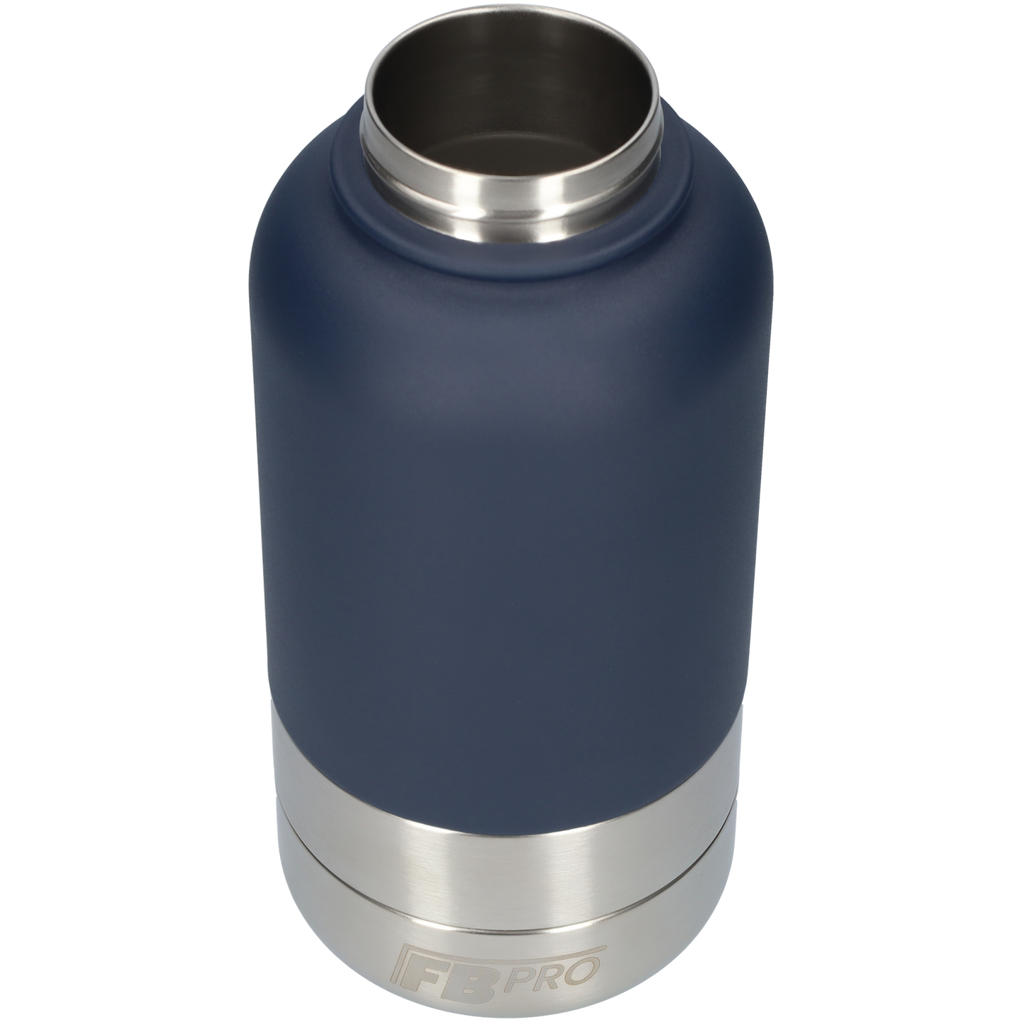 Honden drinkfles met voerbakken - RVS Fles - BPA vrij - 1 Liter - Donker Blauw