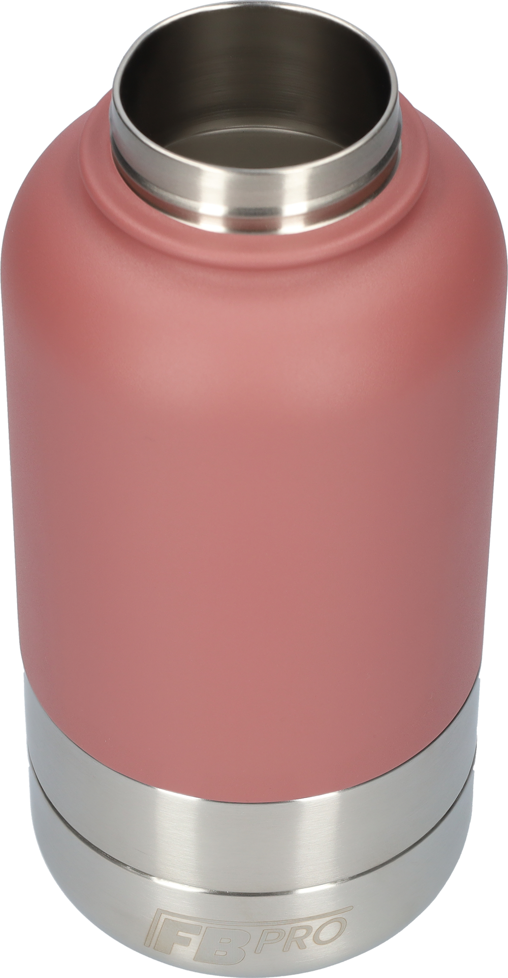 Honden drinkfles met voerbakken - RVS Fles - BPA vrij - 1 Liter - Met handvat - Oud Roze