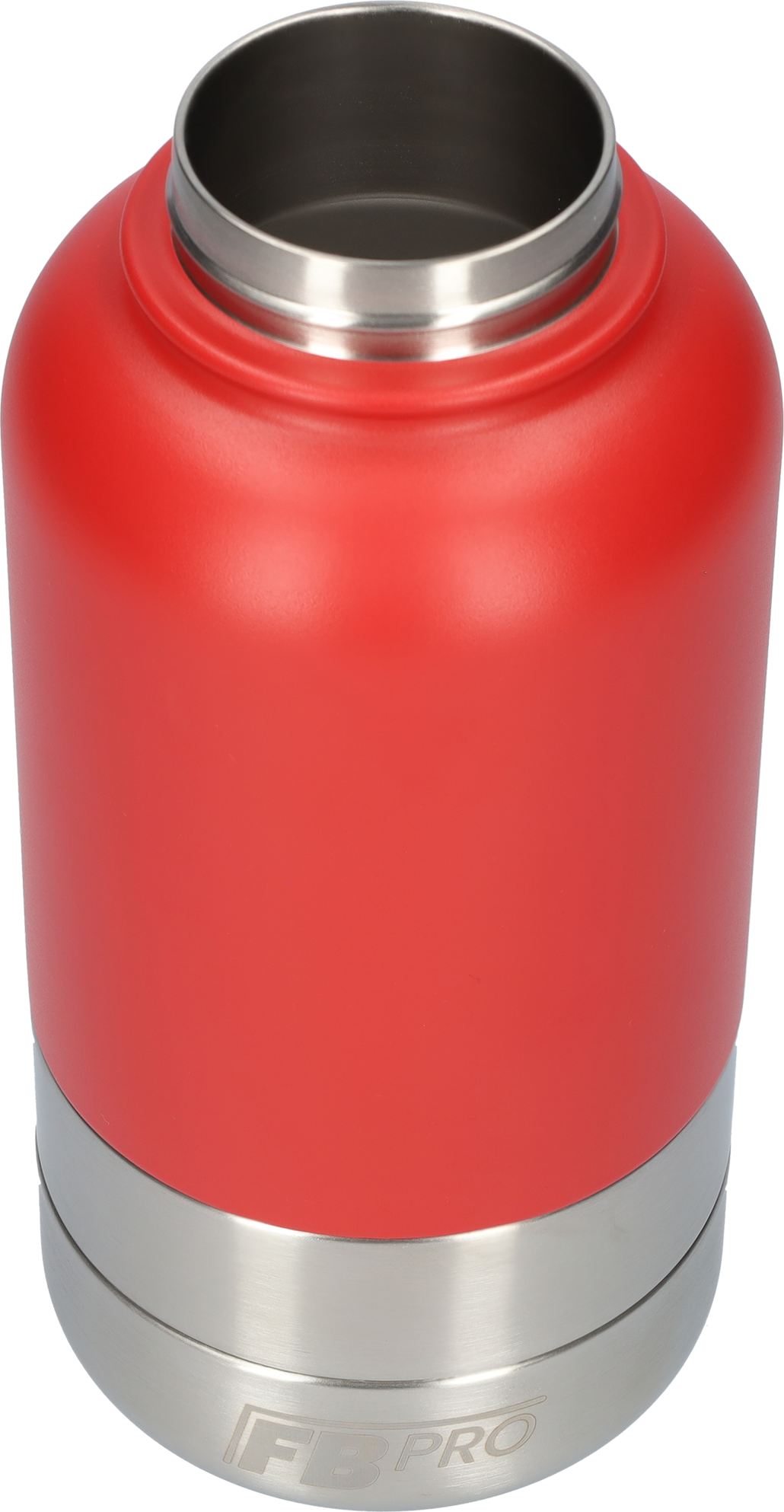 Honden drinkfles met voerbakken - RVS Fles - BPA vrij - 1 Liter - Met handvat - Rood