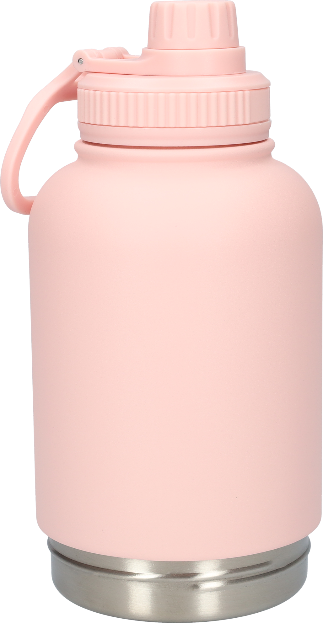 Honden drinkfles met voerbakken - RVS Fles - BPA vrij - 1 Liter - Met handvat - Roze