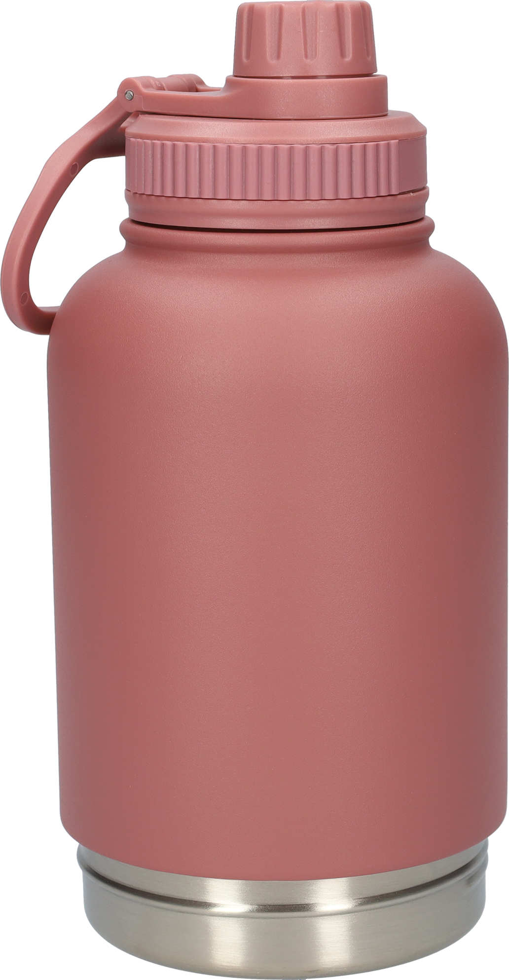Honden drinkfles met voerbakken - RVS Fles - BPA vrij - 1 Liter - Met handvat - Oud Roze