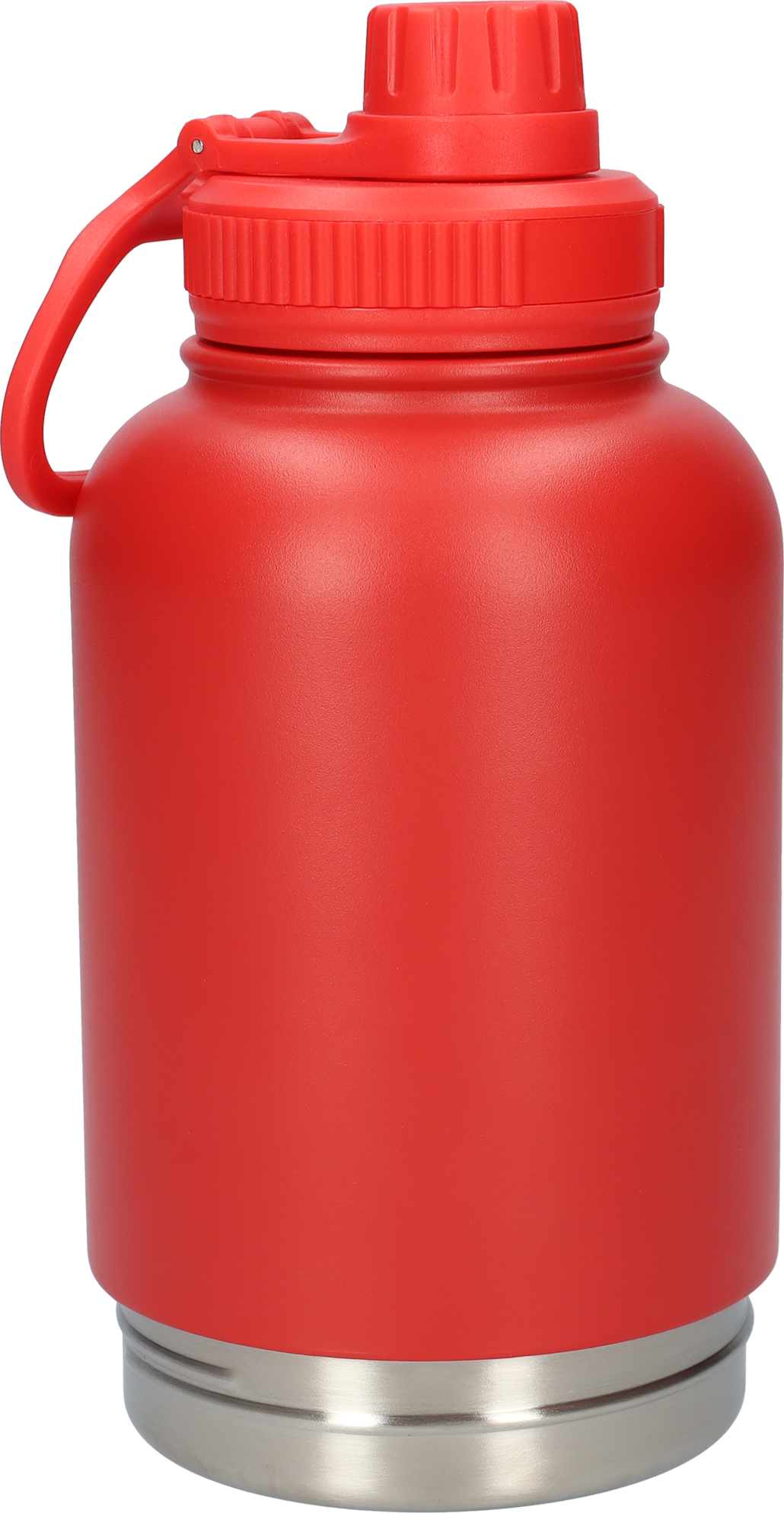 Honden drinkfles met voerbakken - RVS Fles - BPA vrij - 1 Liter - Met handvat - Rood