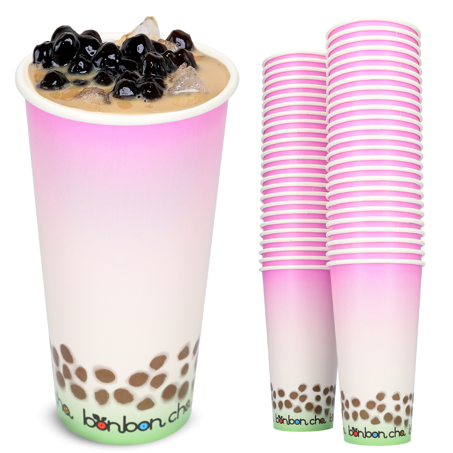 Bekers karton - Kartonnen mega bekers - Set van 50 bekers 600 ml