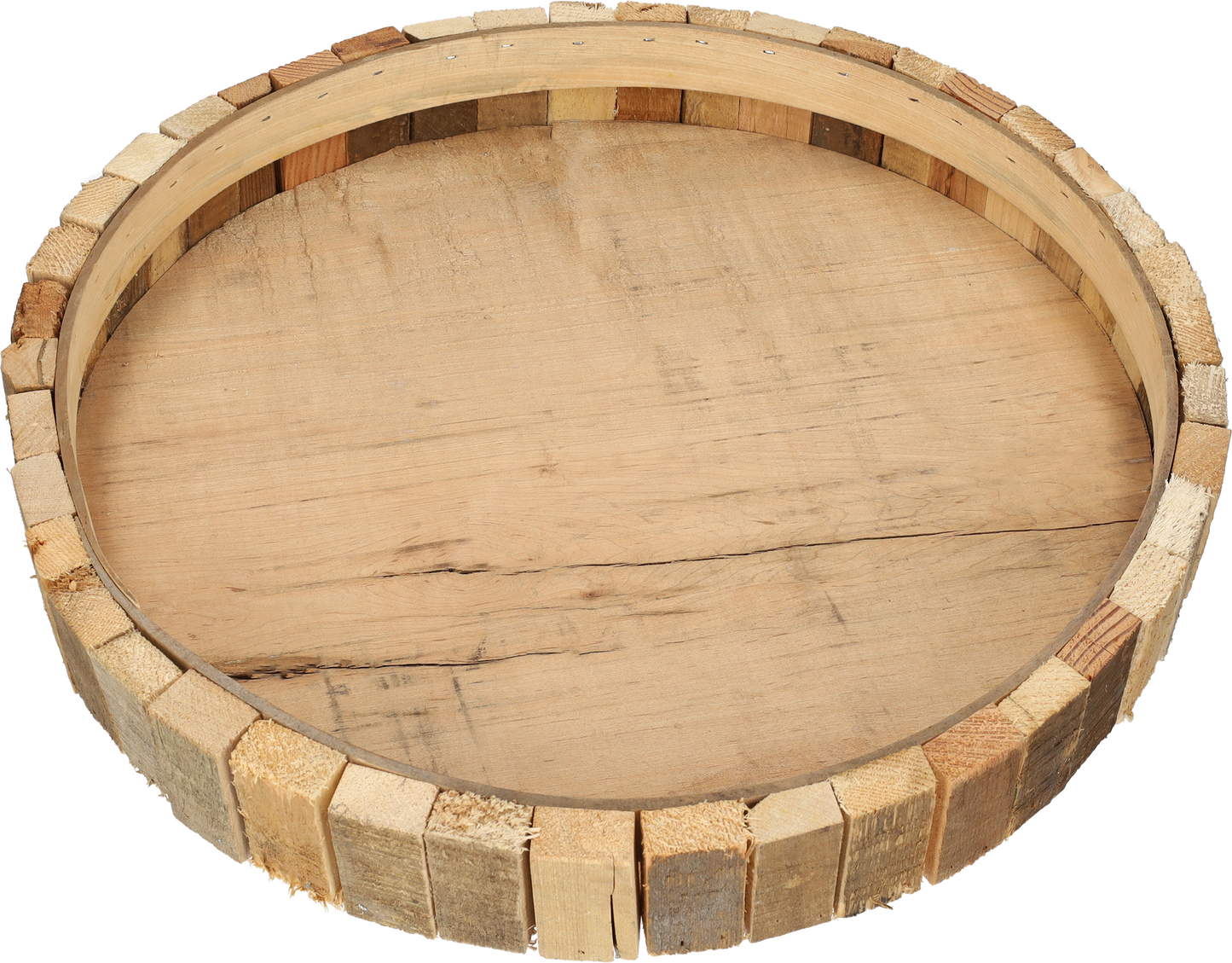 Schaal decoratie - Voor in huis - Gemaakt van hout - Ronde houten schaal van 43cm - Handgemaakt