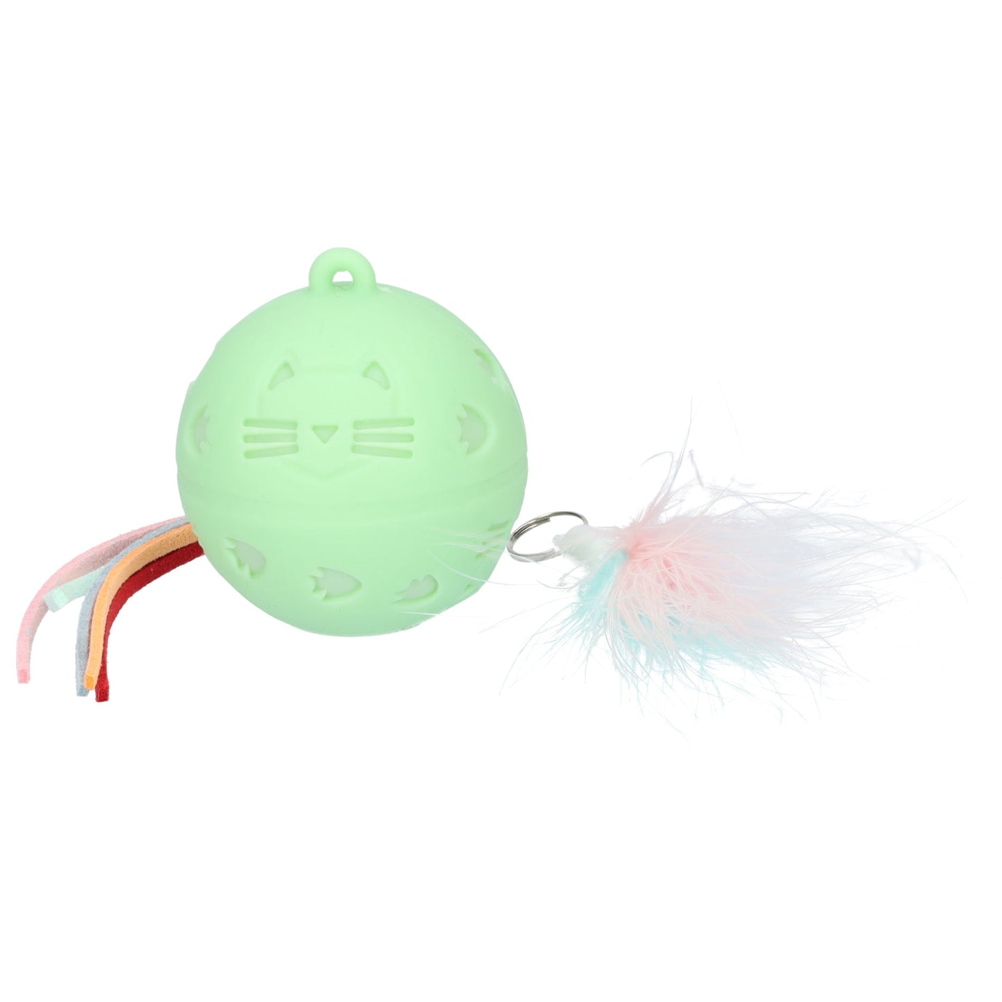 Kattenspeelgoed Bal met Lichtjes - Katten Speelgoed met 2 Standen - Kattenspeeltjes - Lichtgroen